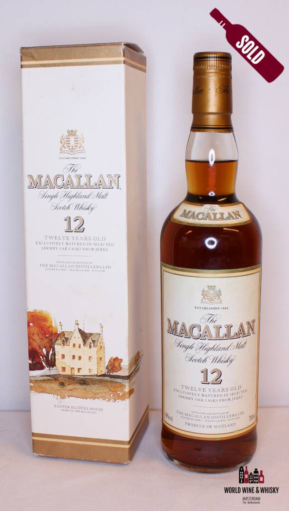 Macallan 12 Years Old Sherry Oak Casks From Jerez 40 World Wine Whisky