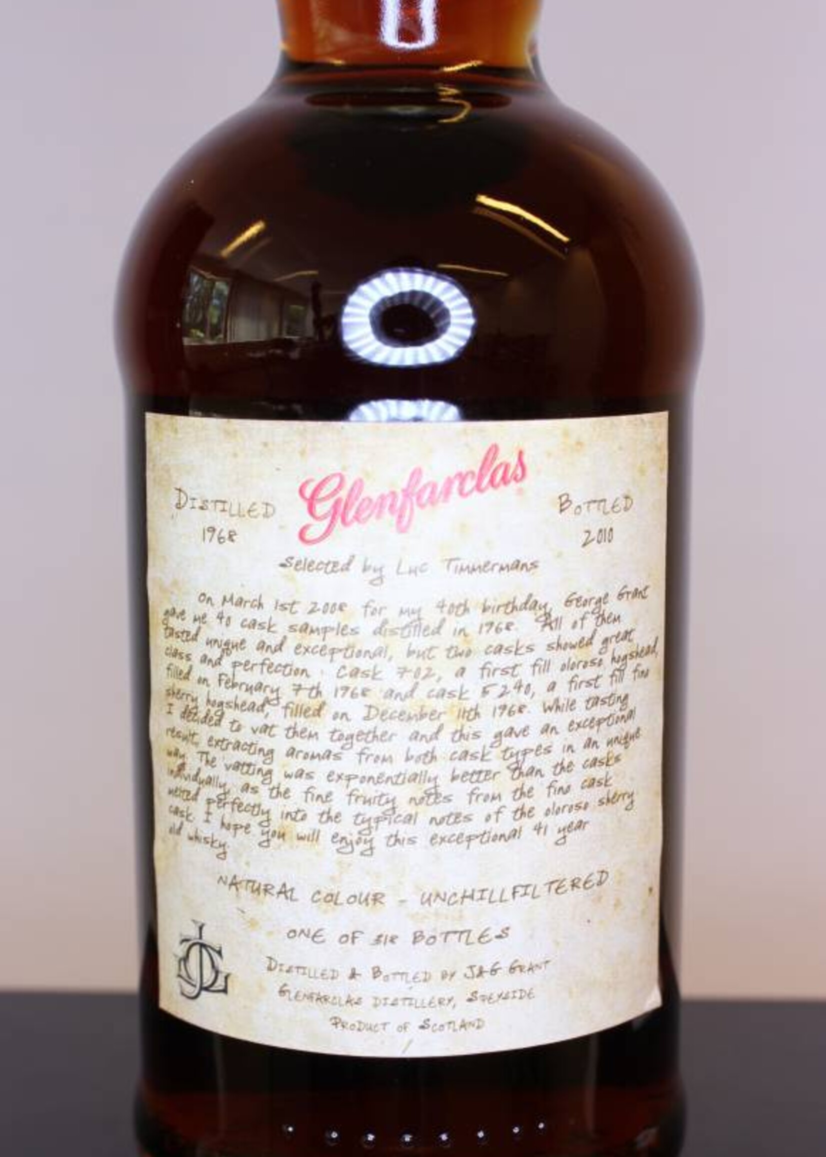 Glenfarclas Glenfarclas 41 Years Old 1968 2010 Handwritten label 49.7%