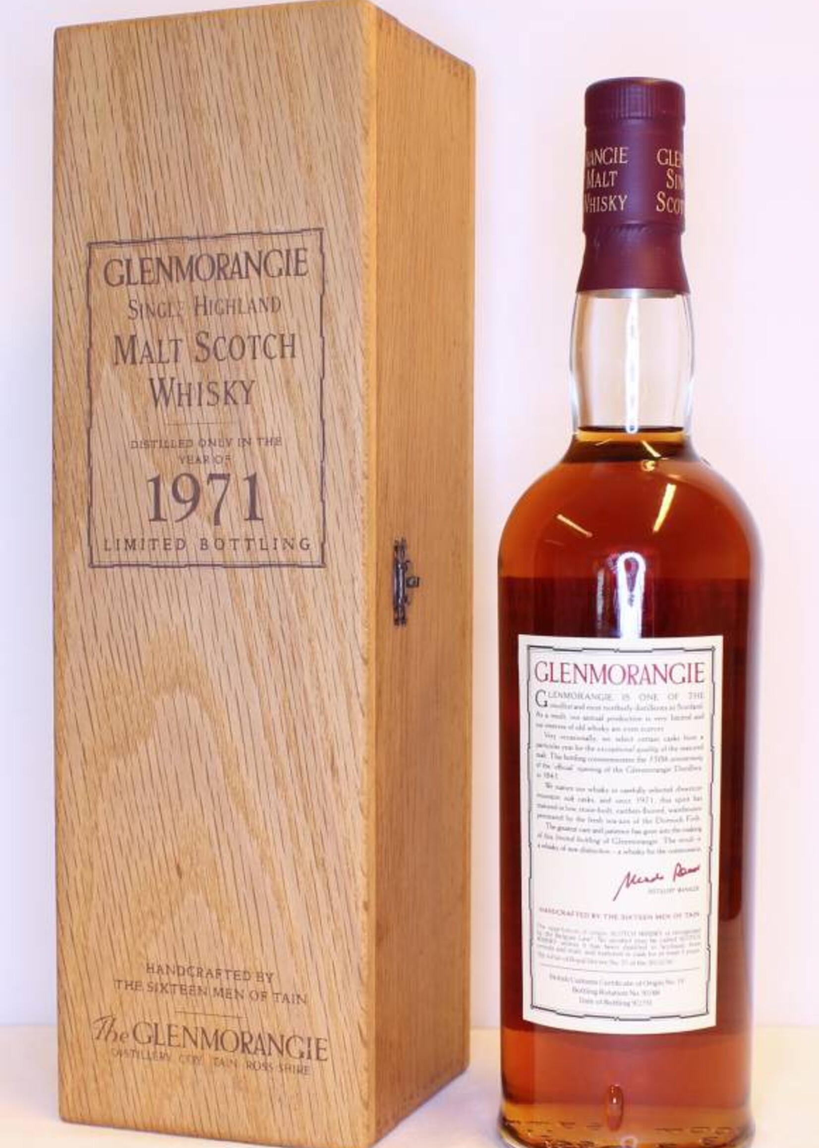 Glenmorangie Glenmorangie 22 Years Old 1971 1993 150th Anniversary 43%
