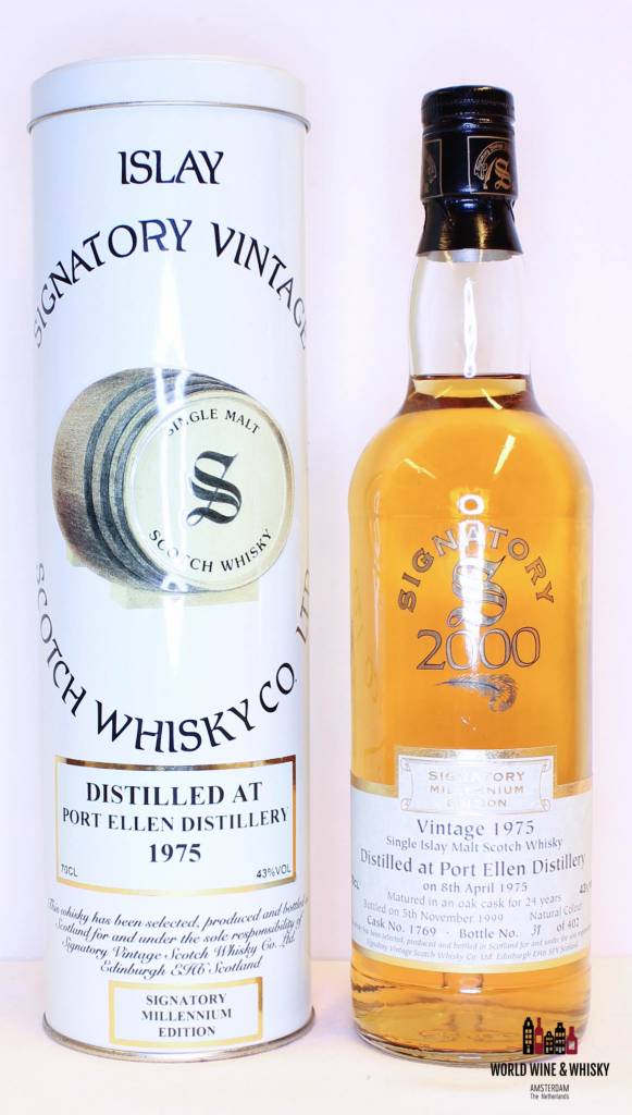 Port Ellen Port Ellen 24 Years Old 1975 1999 Signatory Millennium Edition - Signatory Vintage 43%