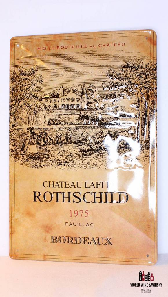 Chateau Lafite Rothschild Iron Chateau Lafite Rothschild 1975 billboard plate sign