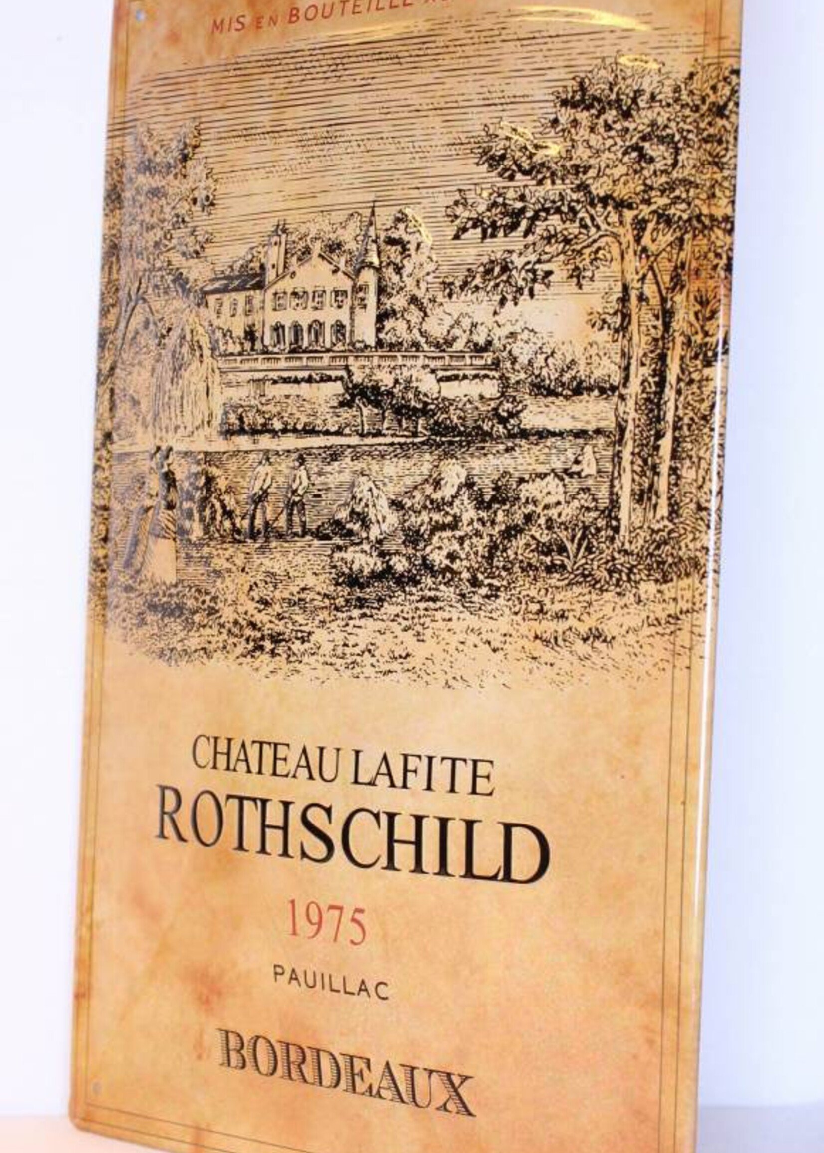 Chateau Lafite Rothschild Iron Chateau Lafite Rothschild 1975 billboard plate sign