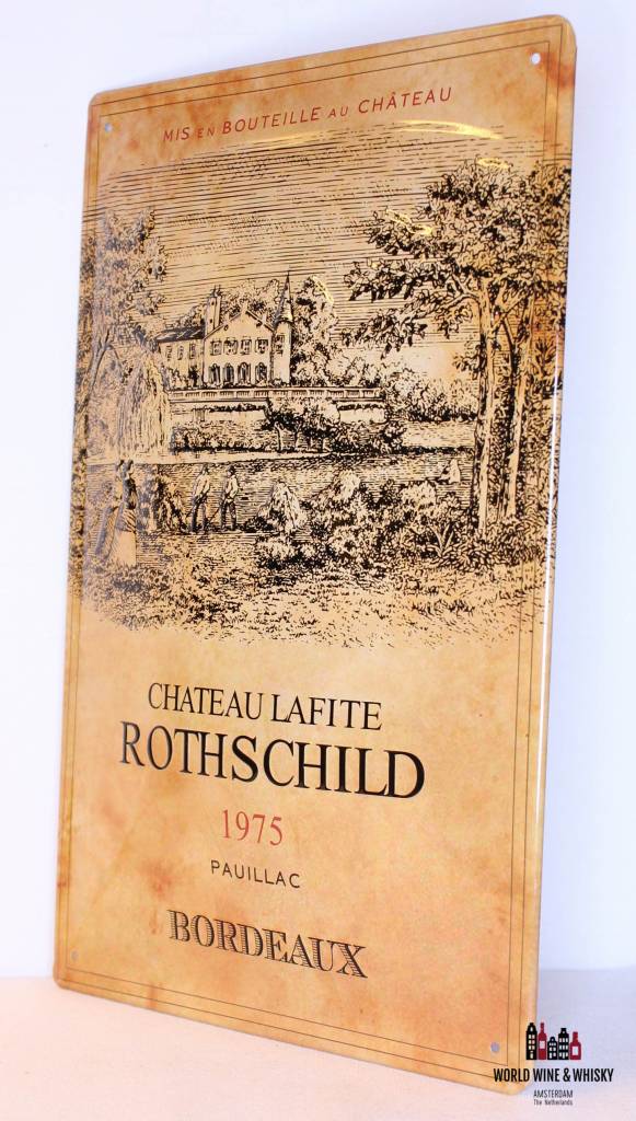 Chateau Lafite Rothschild Iron Chateau Lafite Rothschild 1975 billboard plate sign