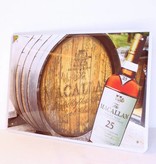 Macallan IJzeren Macallan 25 Years Old Single Malt Scotch Whisky reclamebord (cask)