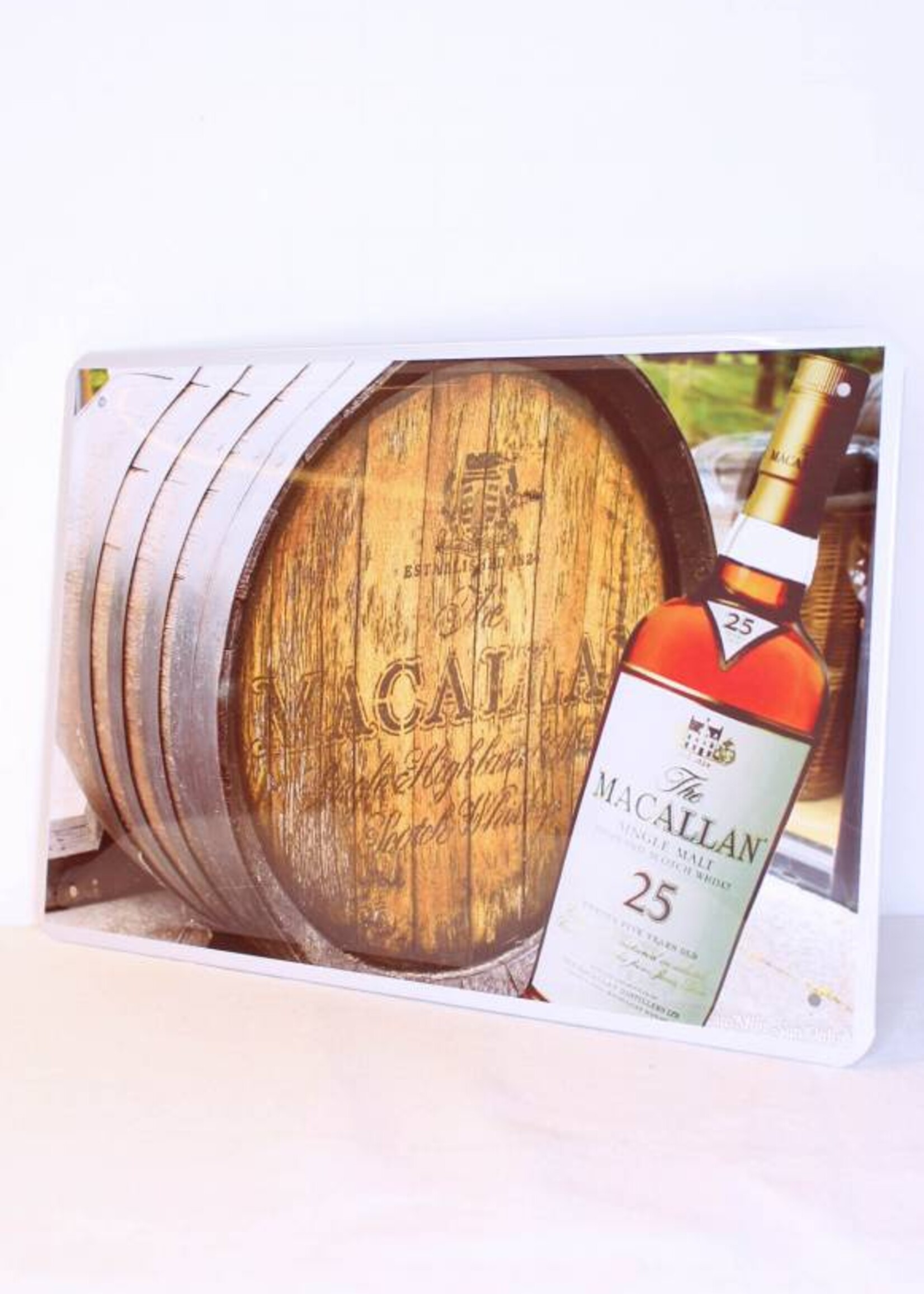 The Macallan IJzeren Macallan 25 Years Old Single Malt Scotch Whisky reclamebord (cask)