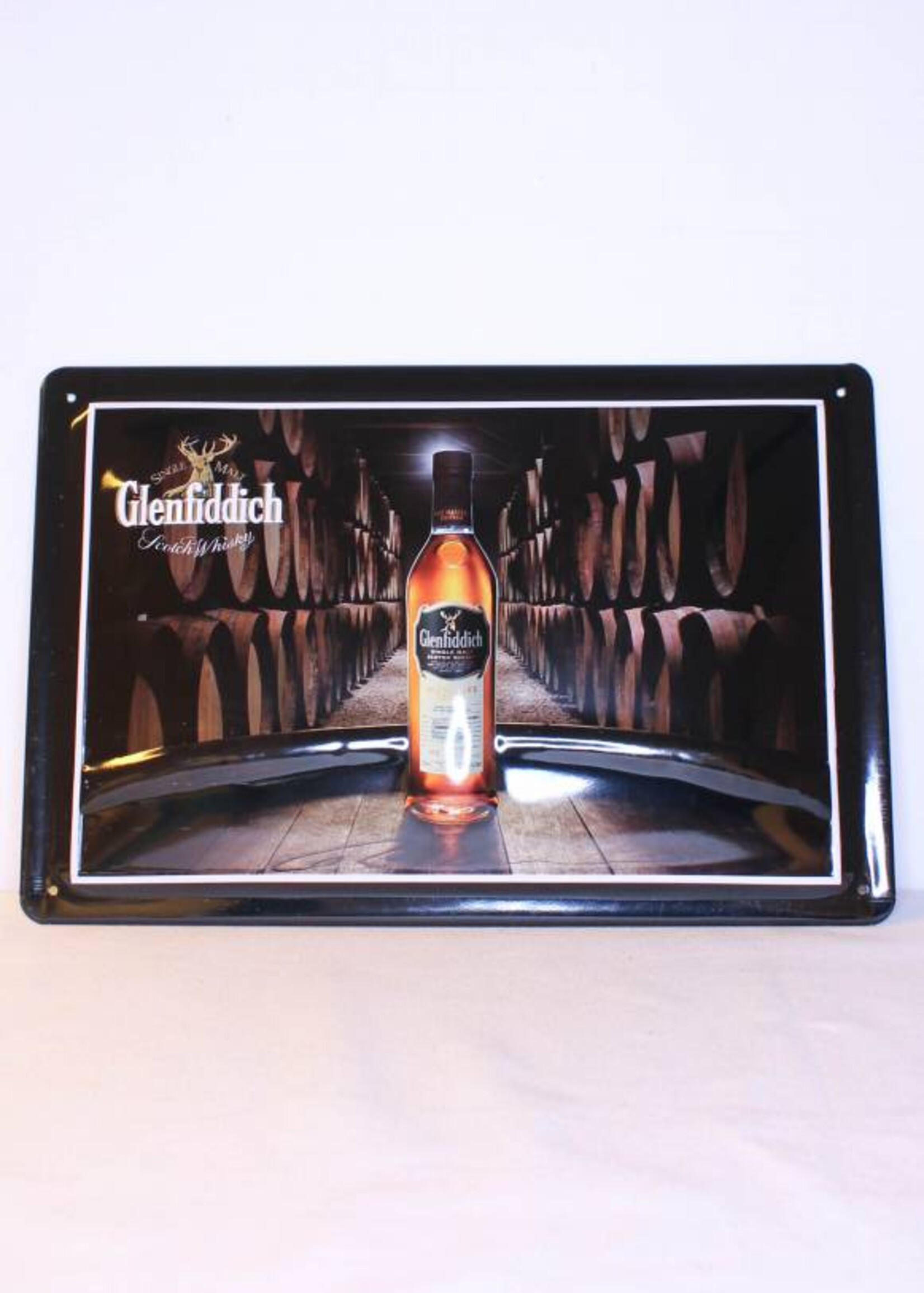 Glenfiddich IJzeren Glenfiddich Pure Malt Scotch Whisky reclamebord (cask)