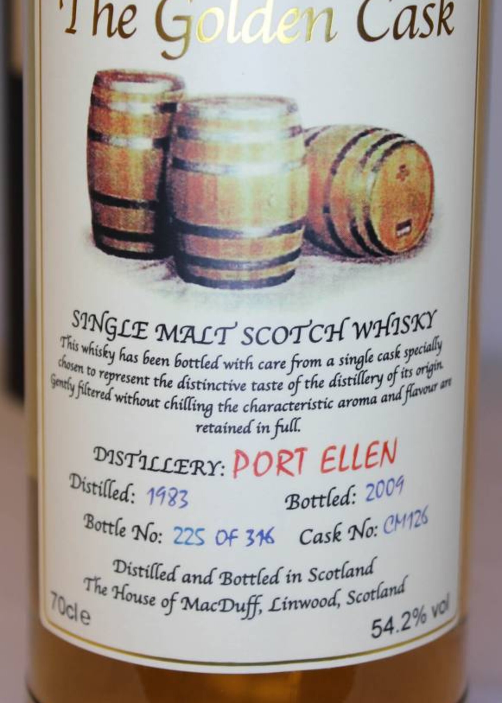 Port Ellen Port Ellen 26 Years Old 1983 2009 The House of MacDuff - The Golden Cask 54.2%