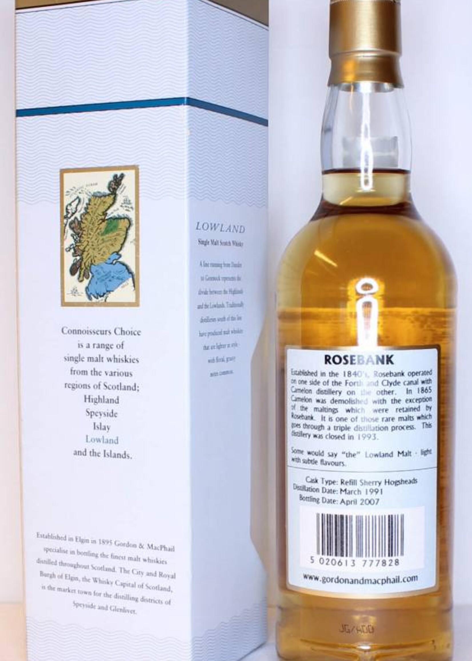 Rosebank Rosebank 16 Years Old 1991 2007 Connoisseurs Choice - Gordon & MacPhail 40%