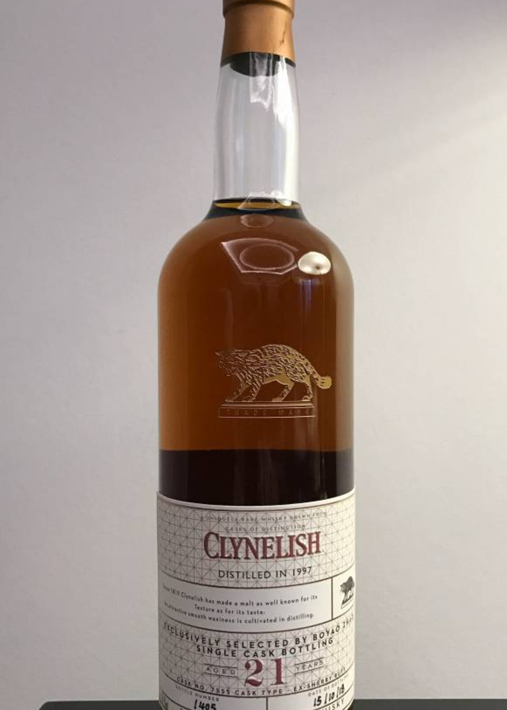 Clynelish Clynelish 21 Years Old 1997 2018 Cask 7555 Cask of Distinction -  Boyao Zhao Exclusive 56.7%