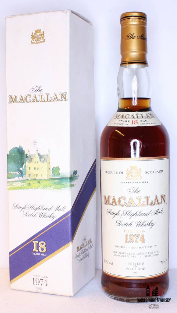 Macallan 18 Years Old 1974 1993 Sherry Wood Old Bottling 43%