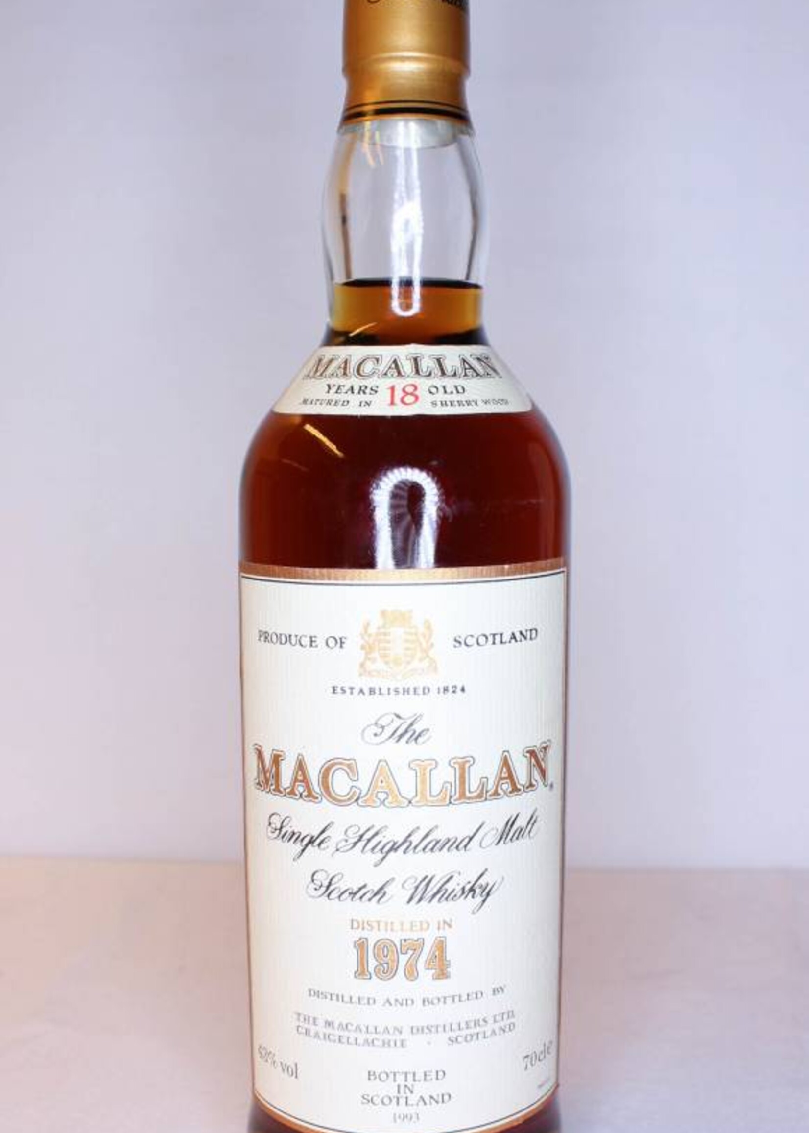 The Macallan Macallan 18 Years Old 1974 1993 Sherry Wood Old Bottling 43%