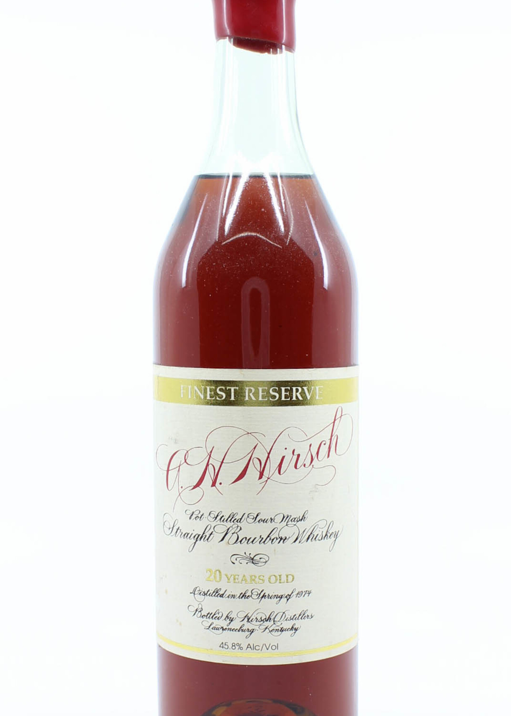 A.H. Hirsch A.H. Hirsch 20 Years Old Spring 1974 Straight Bourbon Whiskey Red Wax 45.8%