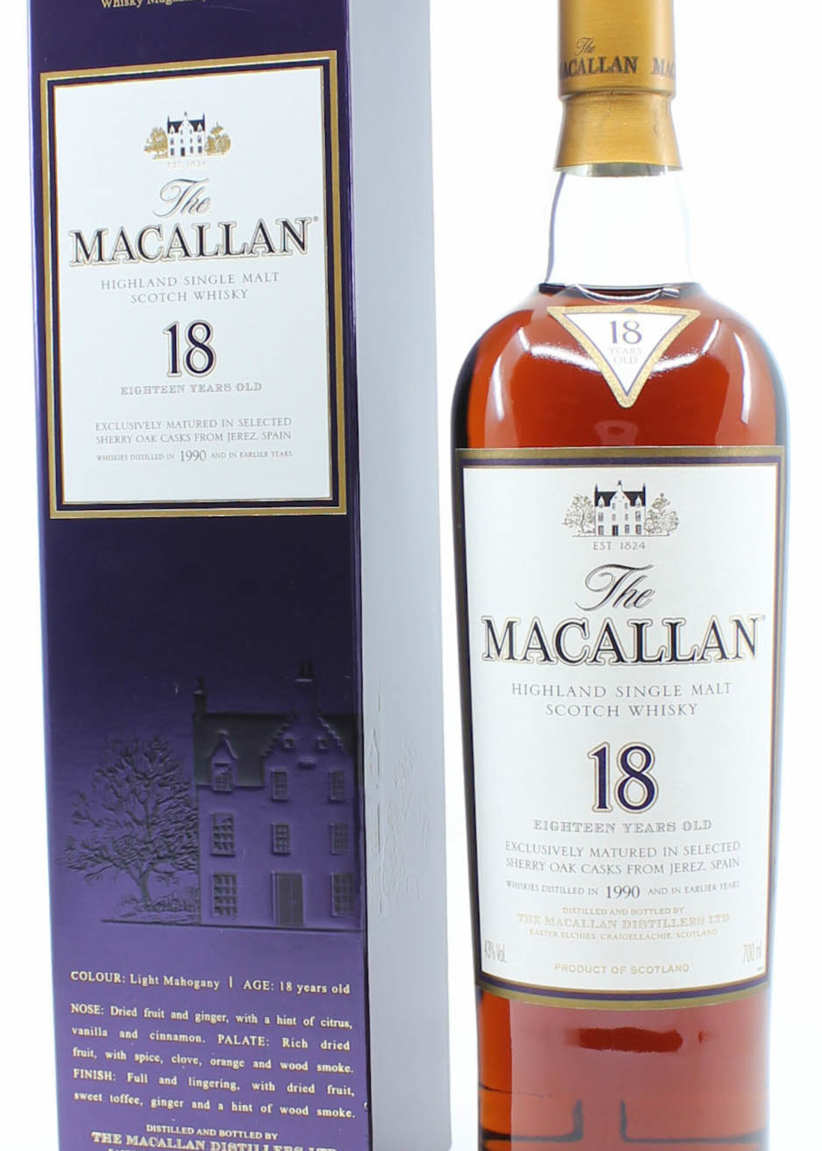 The Macallan Macallan 18 Years Old 1990 2008 Sherry Oak 43%