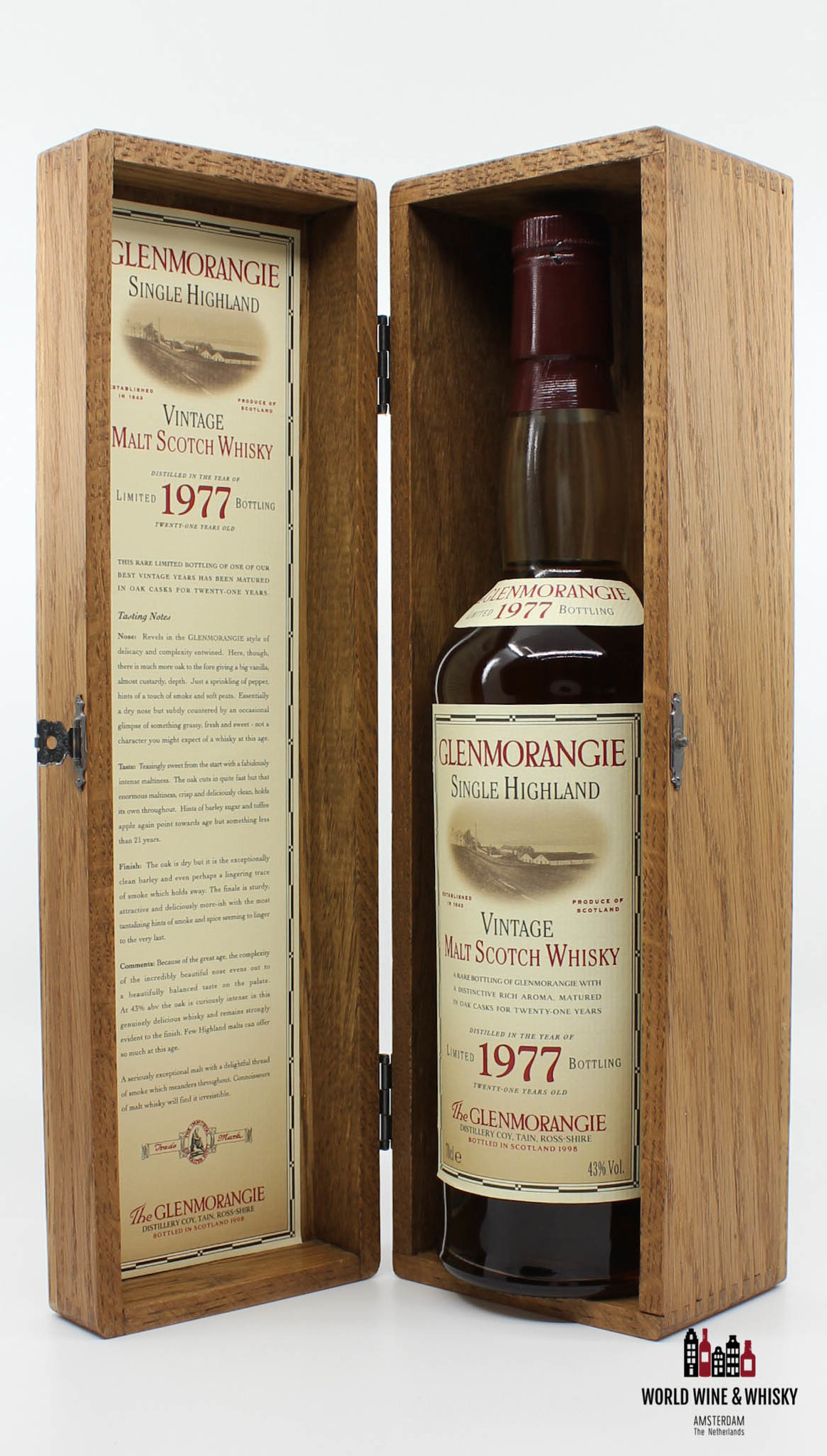 Glenmorangie Glenmorangie 21 Years Old Limited 1977 Bottling 1998 43%