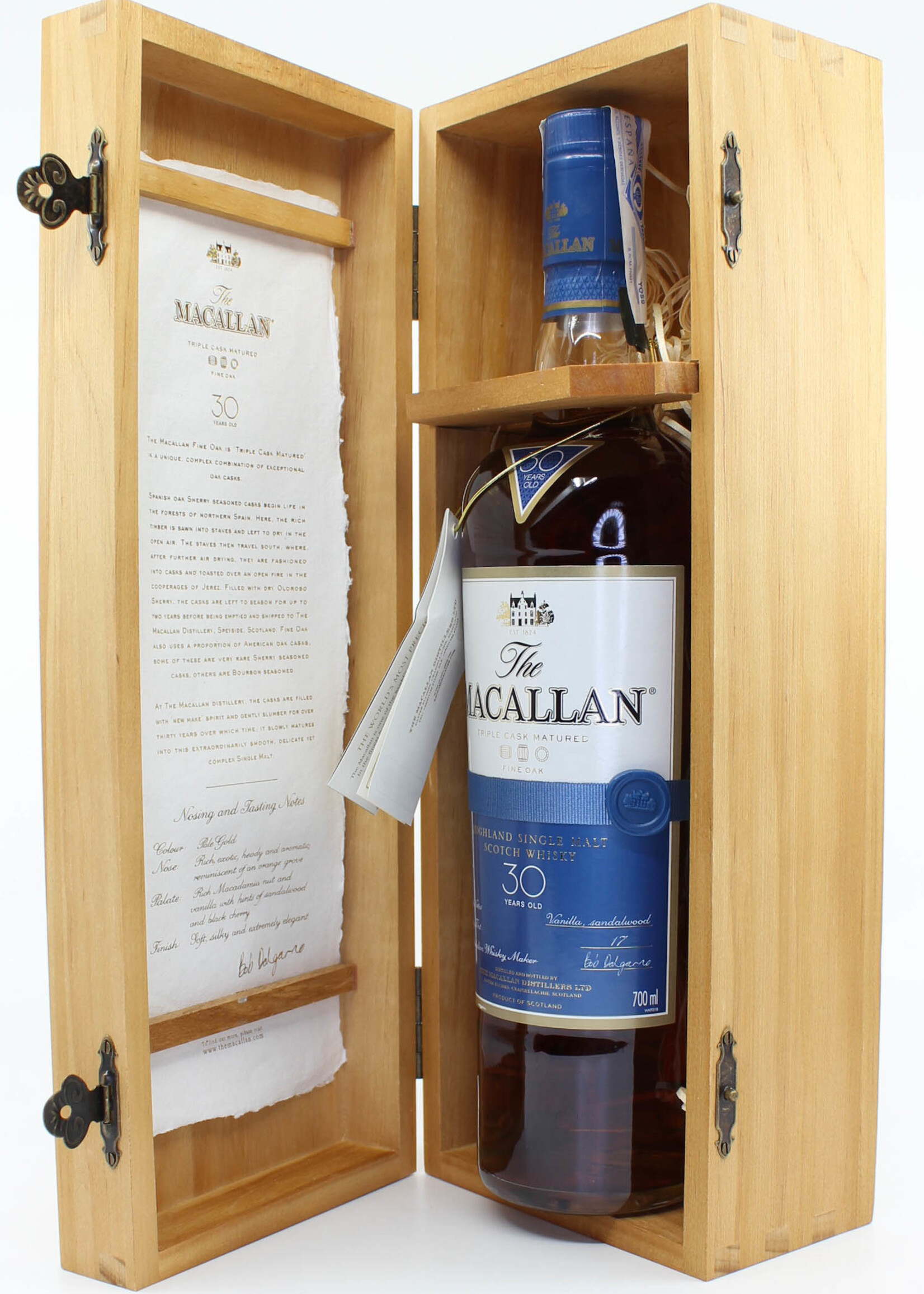 The Macallan Macallan 30 Years Old Fine Oak Triple Cask Matured 43% 700ml (in wooden case)