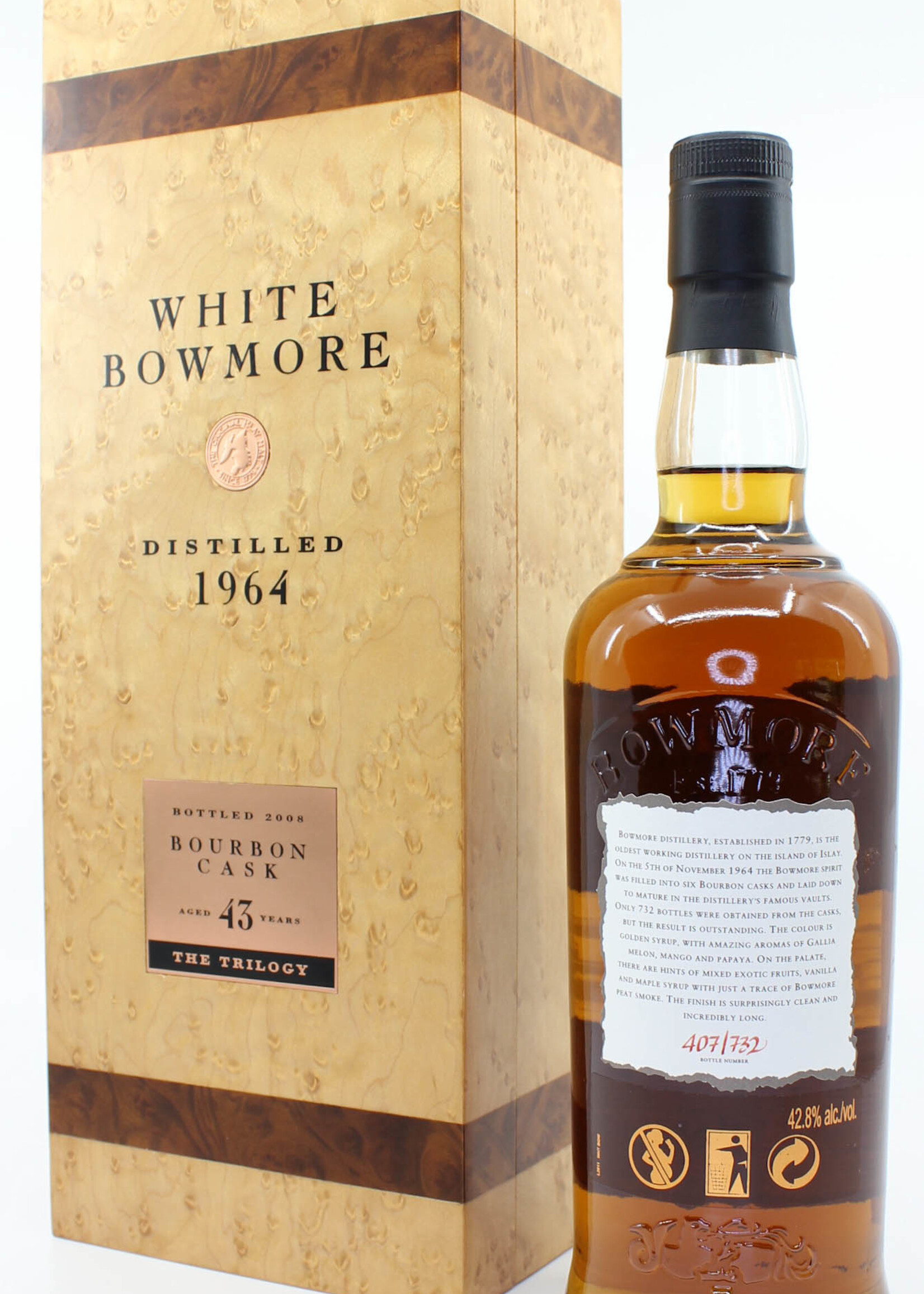 Bowmore Bowmore White 43 Years Old 1964 2008 42.8%