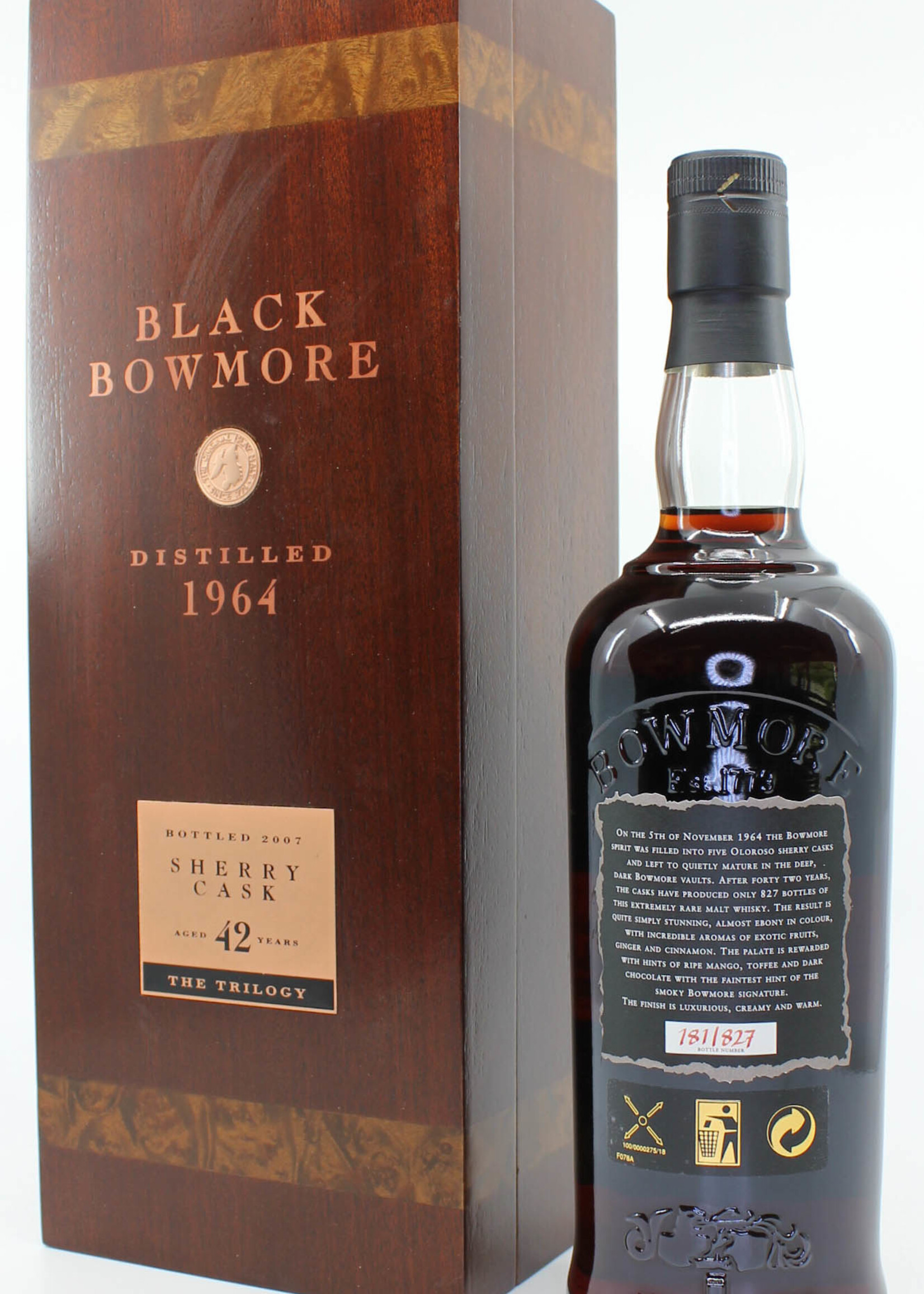 Bowmore Bowmore Black 42 Years Old 1964 2007 Sherry Cask 40.5%