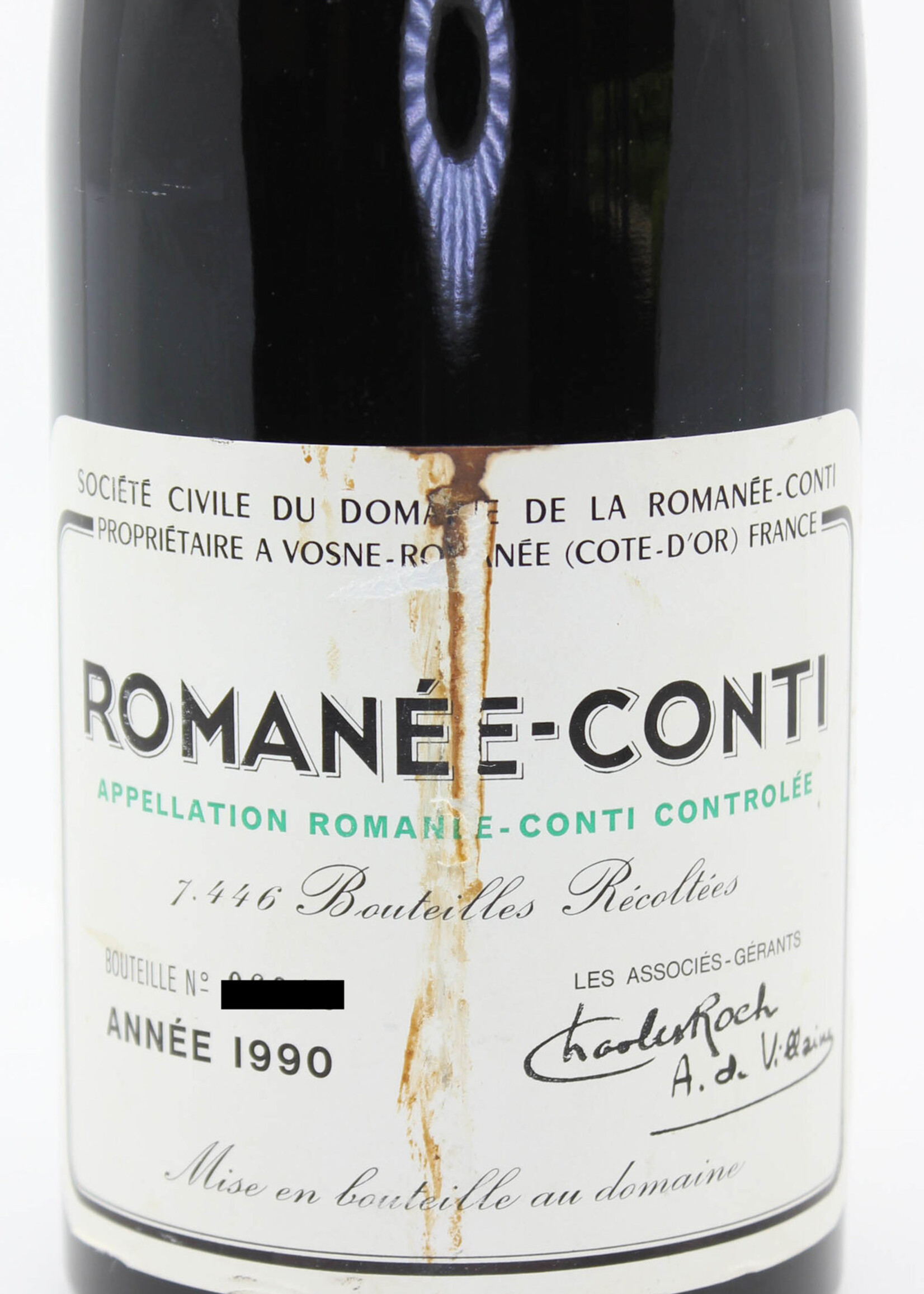 Domaine de la Romanée Conti Domaine de la Romanée Conti (DRC) - Romanée-Conti 1990 - Inspected by Chai Consultant/WineFraud