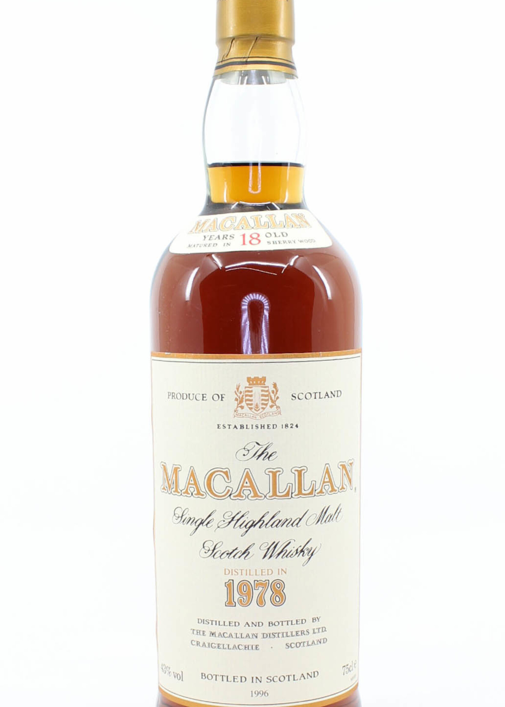 The Macallan Macallan 18 Years Old 1978 1996 Sherry Wood 43% (750 ml)