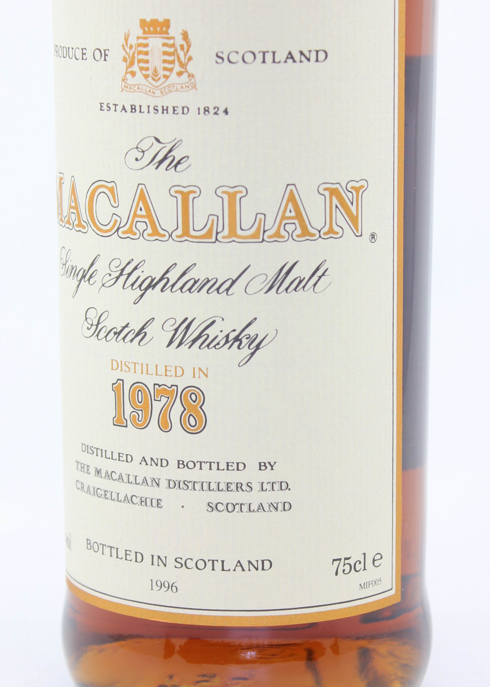 The Macallan Macallan 18 Years Old 1978 1996 Sherry Wood 43% (750 ml)