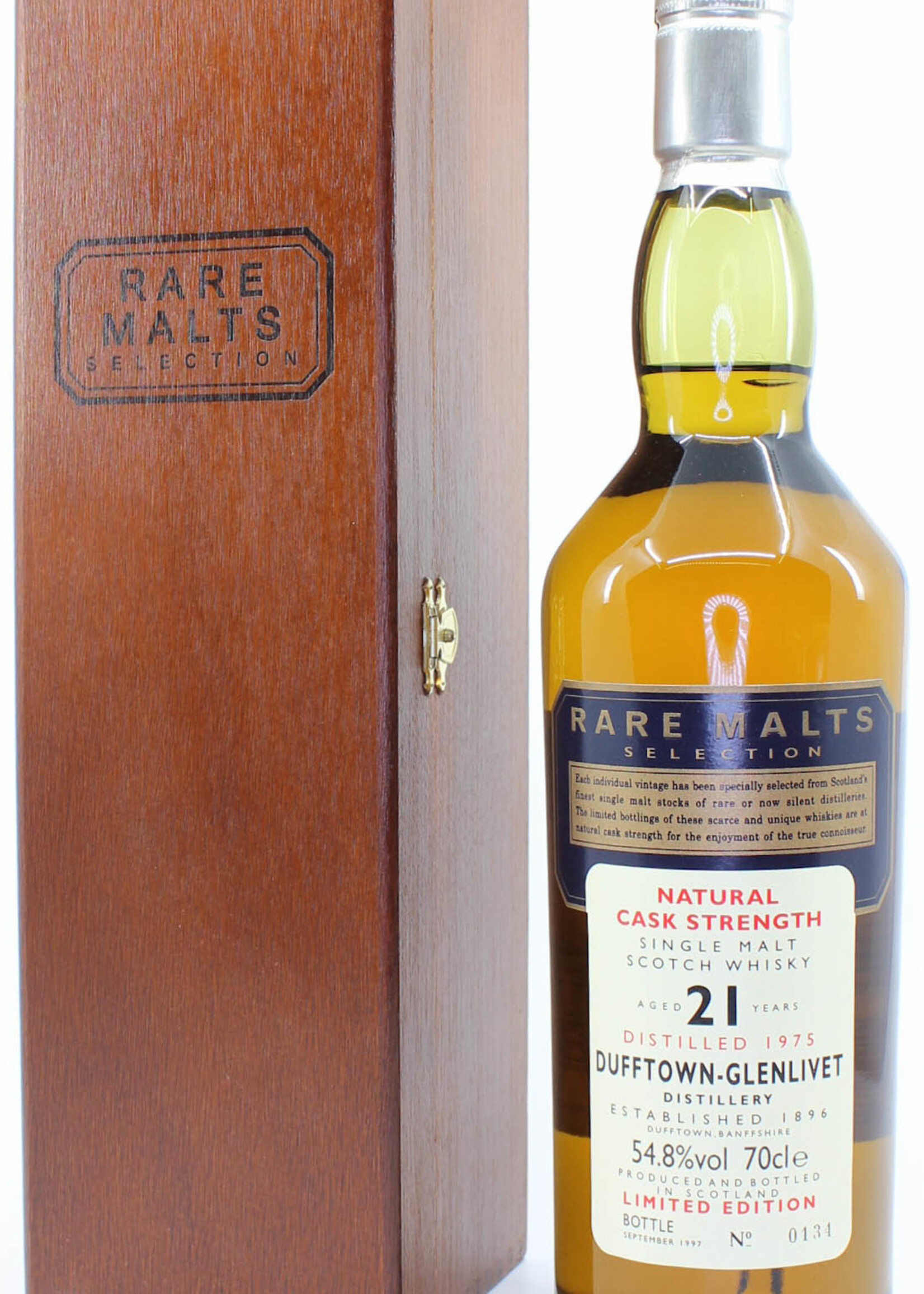 Dufftown Dufftown-Glenlivet 21 Years Old 1975 1997 Rare Malts Selection 54.8% (in wooden box)