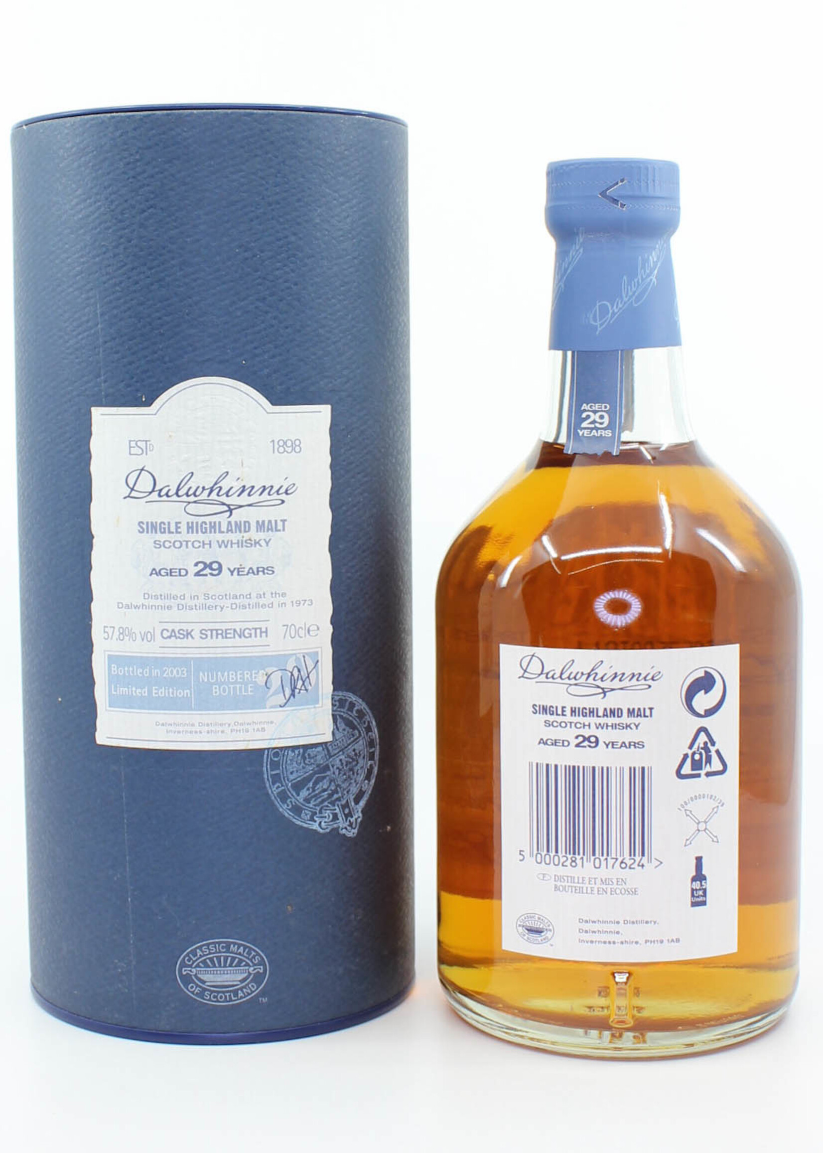 Dalwhinnie Dalwhinnie 29 Years Old 1973 2003 Limited Edition 57.8%
