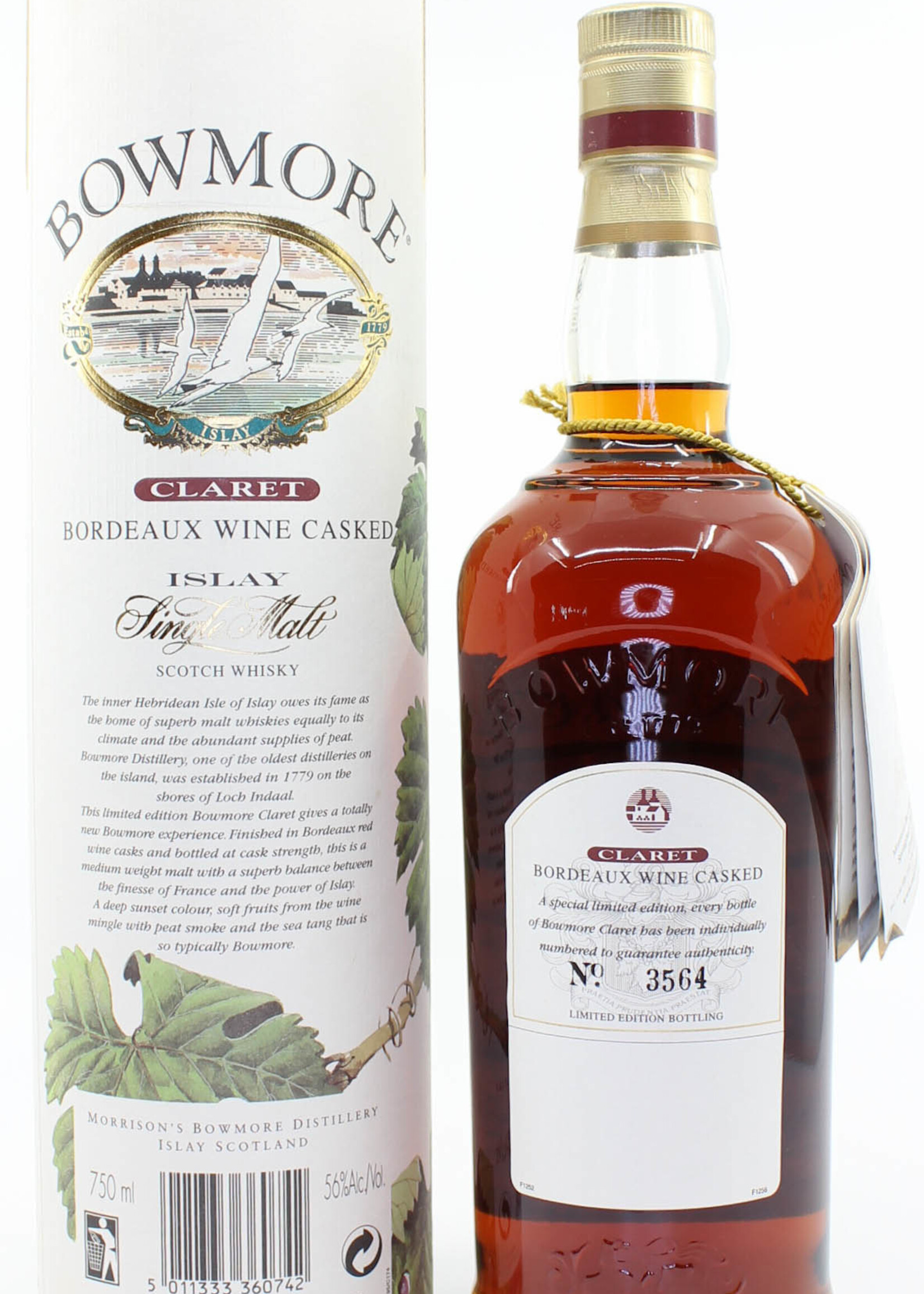 Bowmore Bowmore 1999 Claret - Bordeaux Wine Casked 56% (750ml)