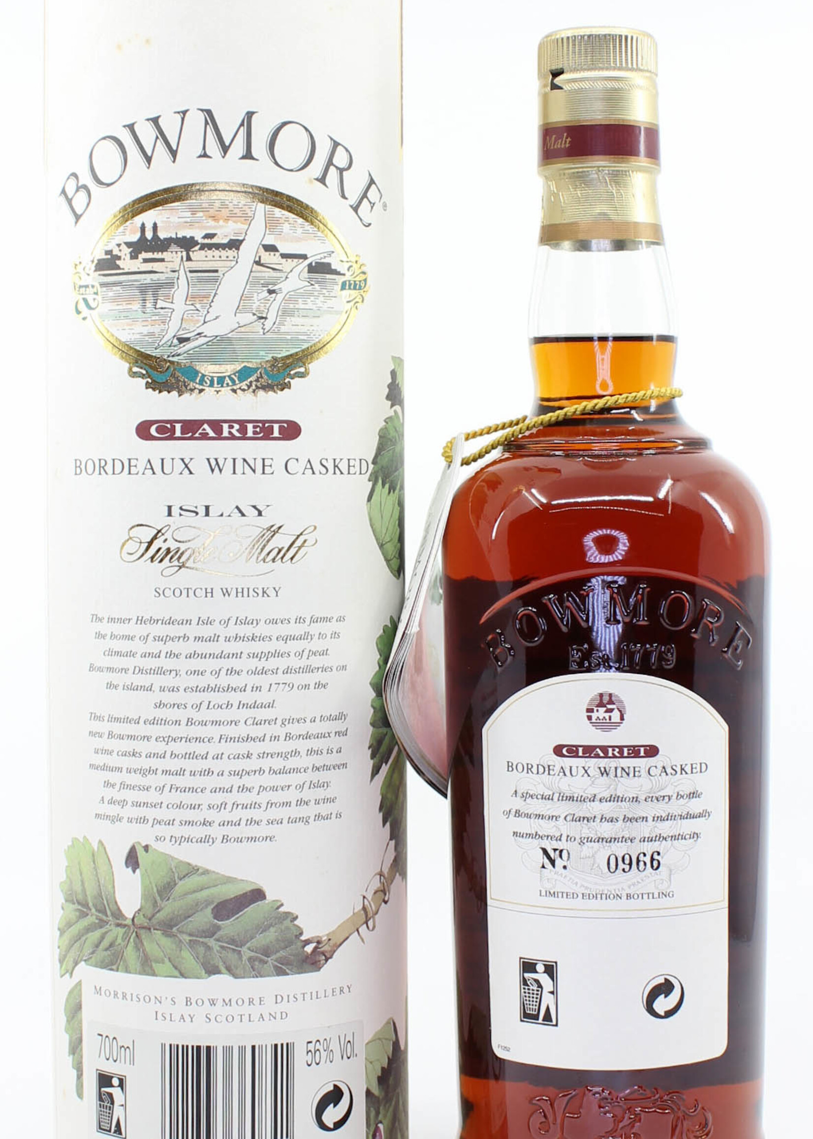 Bowmore Bowmore 1999 Claret - Bordeaux Wine Casked 56% (700ml)