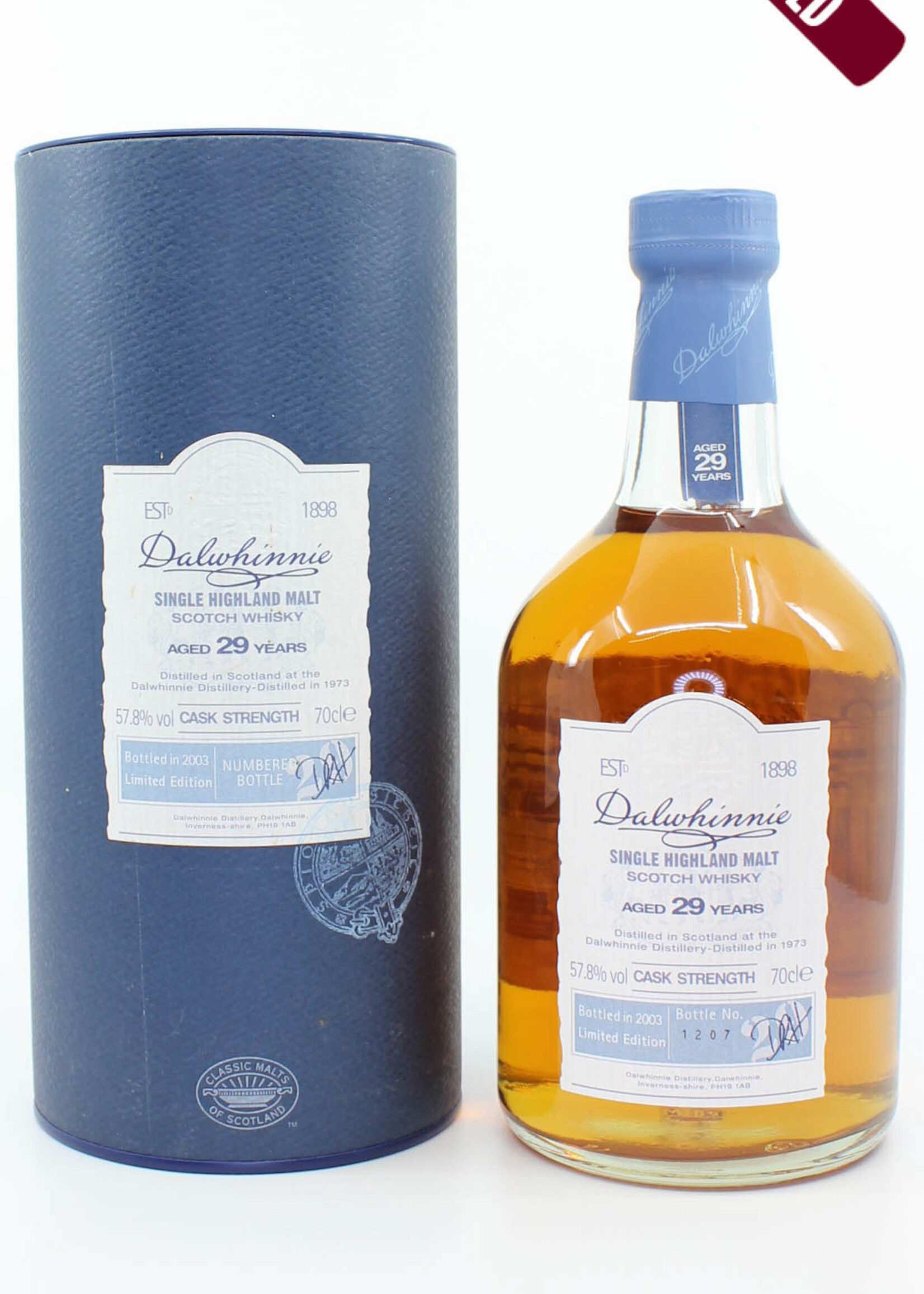 Dalwhinnie Dalwhinnie 29 Years Old 1973 2003 Limited Edition 57.8%