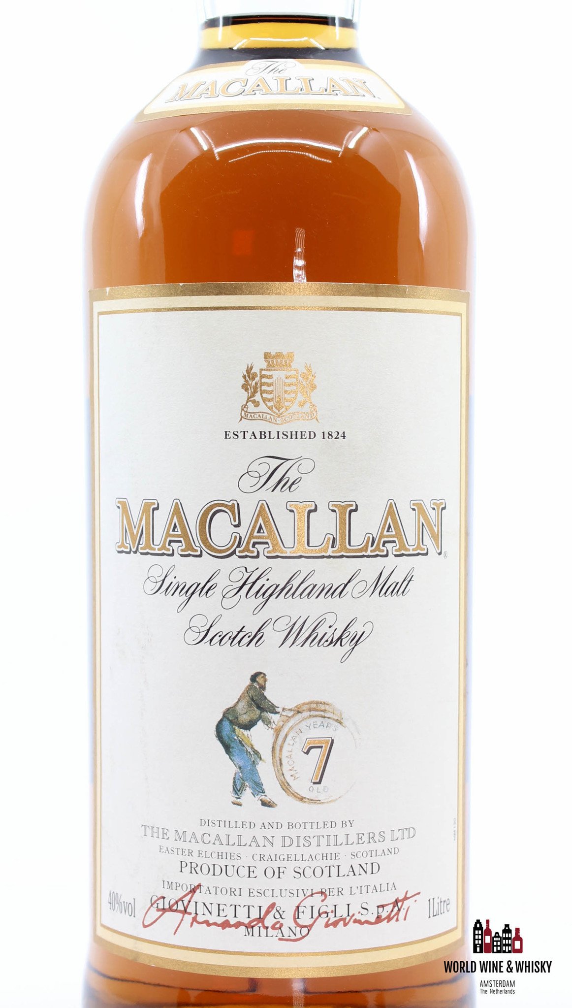 Macallan Macallan 7 Years Old Sherry Oak -  Giovinetti & Figli Import 40% 1 Litre (1000 ml)