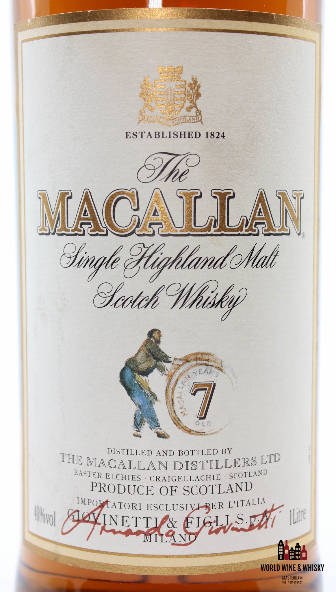 Macallan Macallan 7 Years Old Sherry Oak -  Giovinetti & Figli Import 40% 1 Litre (1000 ml)