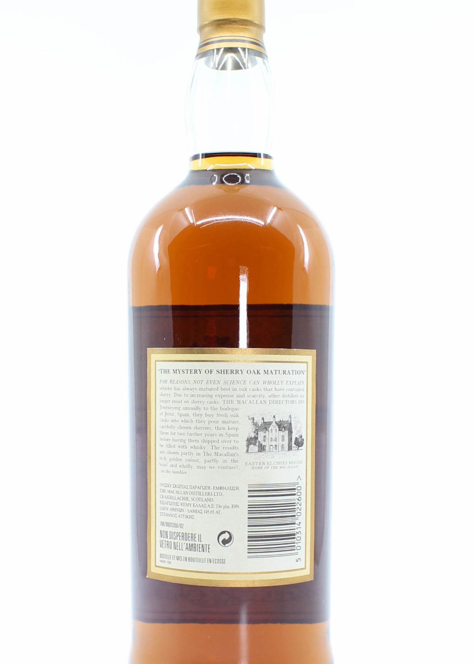 The Macallan Macallan 7 Years Old Sherry Oak -  Giovinetti & Figli Import 40% 1 Litre (1000 ml)