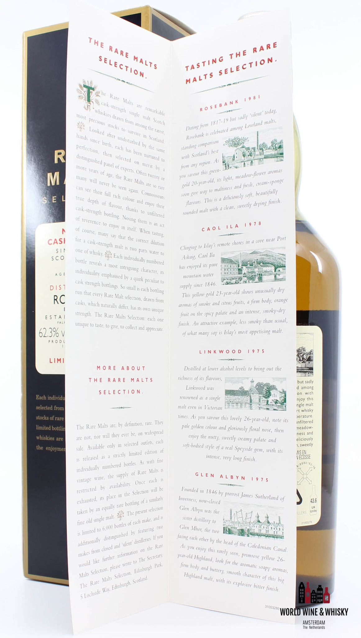 Rosebank Rosebank 20 Years Old 1981 2002 Rare Malts Selection 62.3% in cardboard case (Decommissioned)