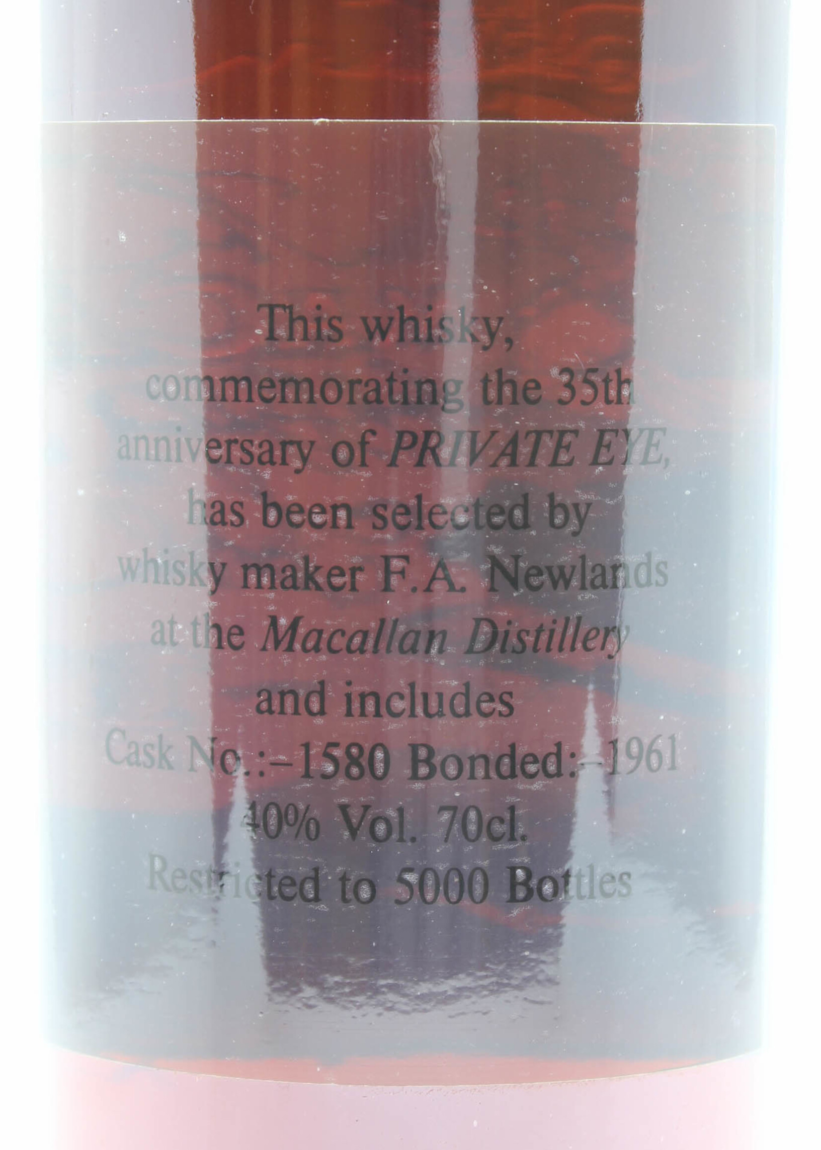The Macallan Macallan 35th Anniversary of Private Eye - Bonded 1961 - Cask 1580 40%
