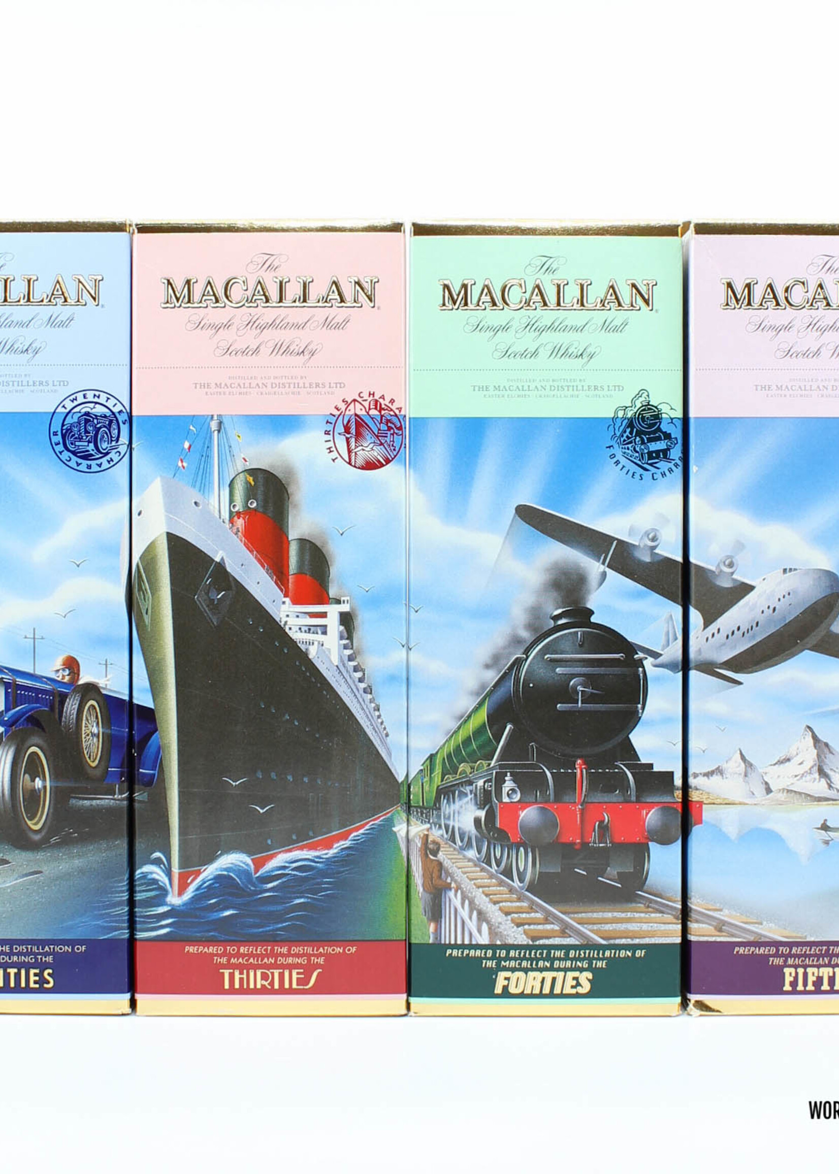 The Macallan Macallan Travel Series 1920, 1930, 1940 & 1950 500ml 40% (full set)