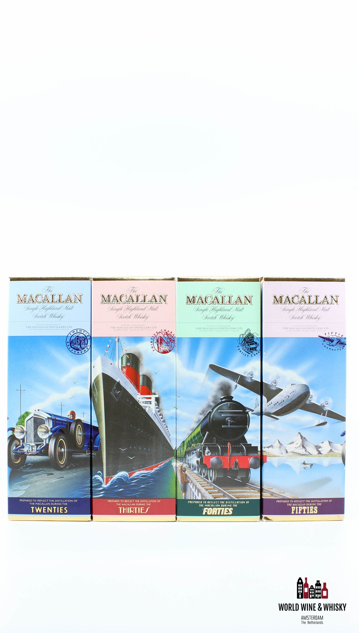 Macallan Macallan Travel Series 1920, 1930, 1940 & 1950 500ml 40% (full set)
