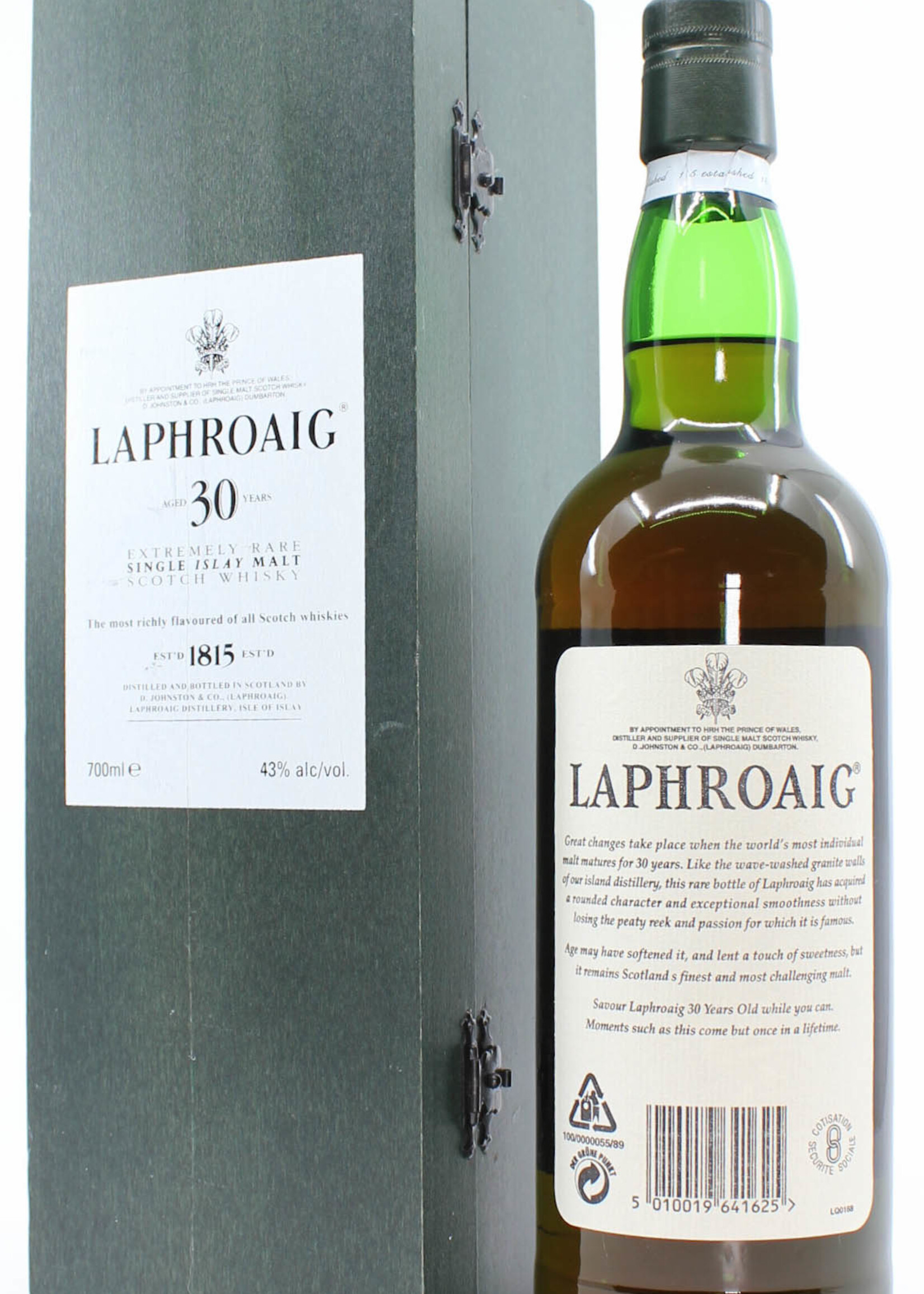 Laphroaig Laphroaig 30 Years Old Extremely Rare 43% 700ml (with wooden case)