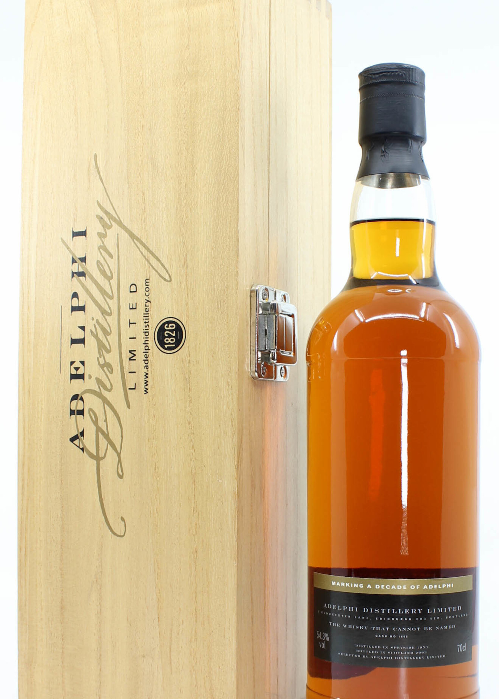 Adelphi  Adelphi 50 Years Old 1953 2003 The whisky that cannot be named - Cask 1668 54.3%