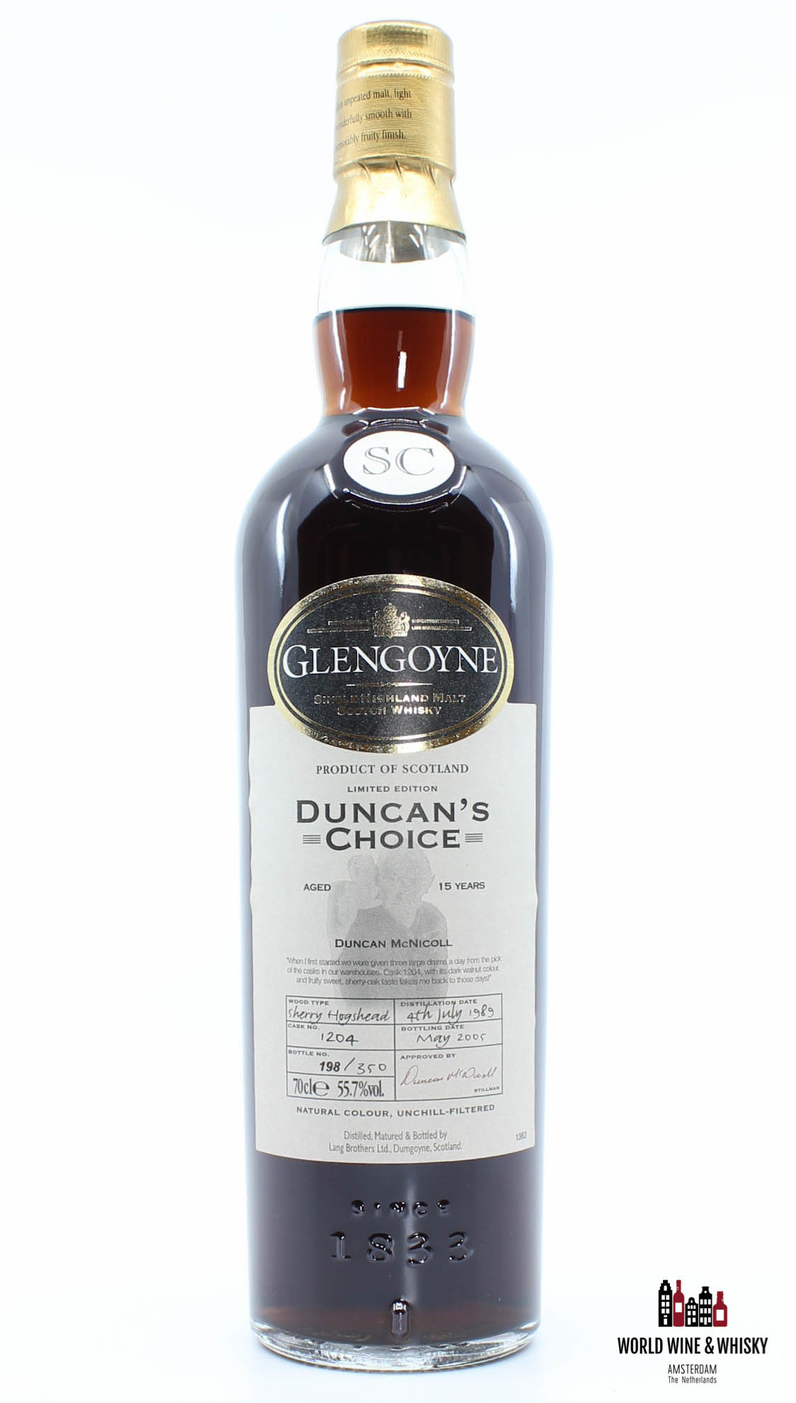 Glengoyne Glengoyne 15 Years Old 1989 2005 Duncan's Choice - Cask 1204 55.7%