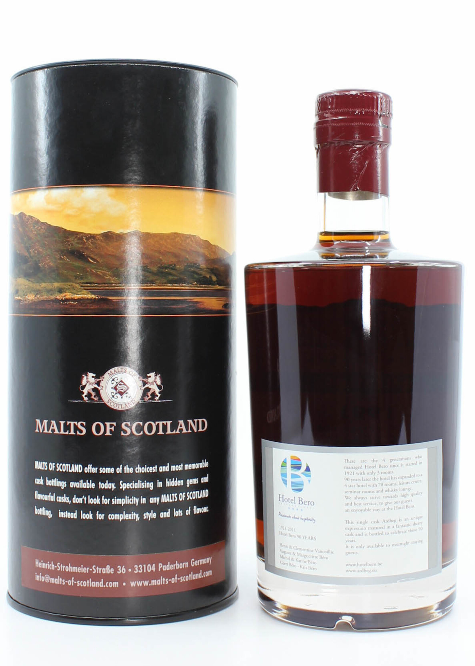 Ardbeg Ardbeg 20 Years Old 1991 2011 - 90 Years Hotel Bero International - Cask MoS 11003 48.4%