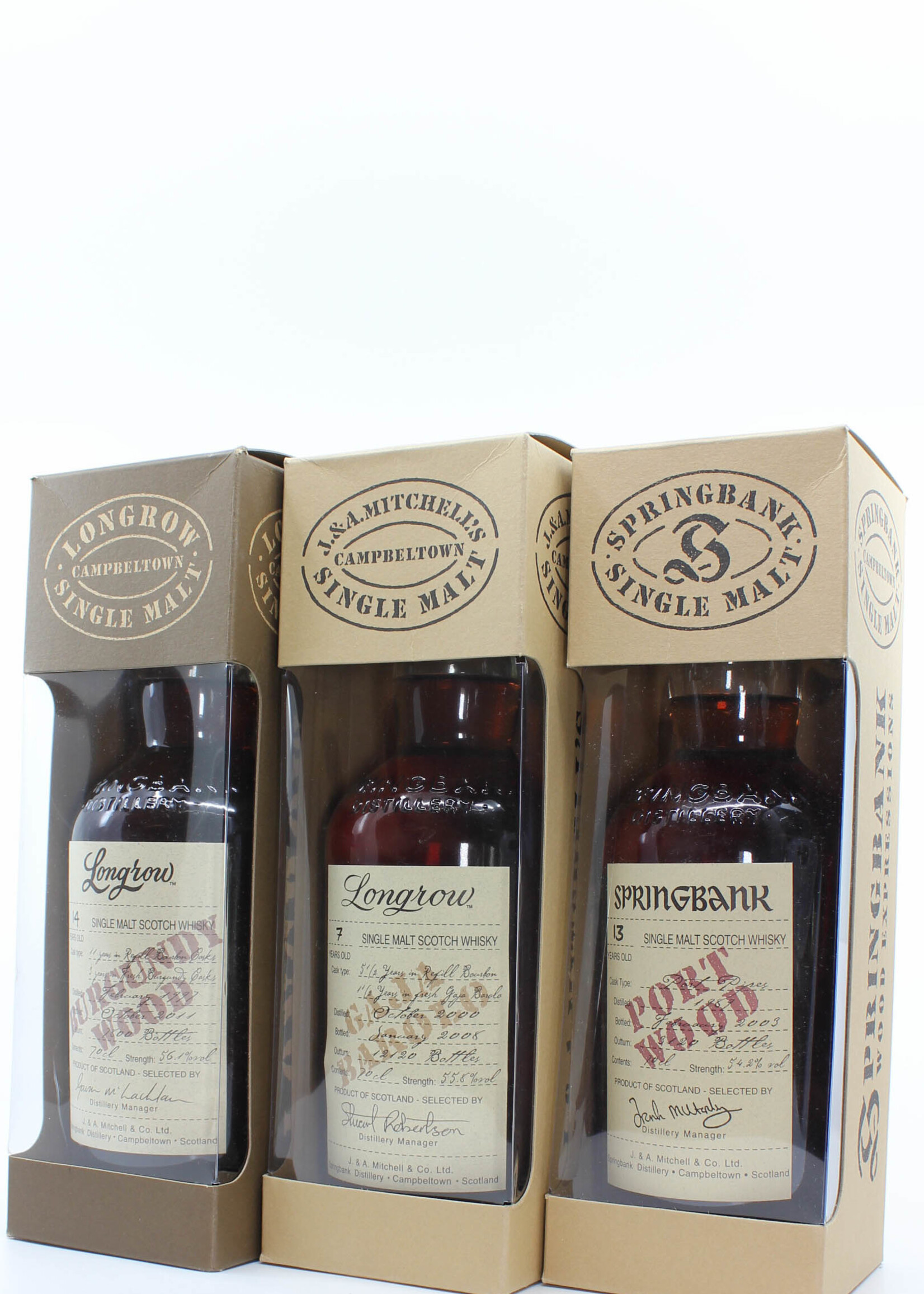 Springbank Full Set Springbank Wood Expression Collection - Hazelburn Longmorn - 16 bottles total
