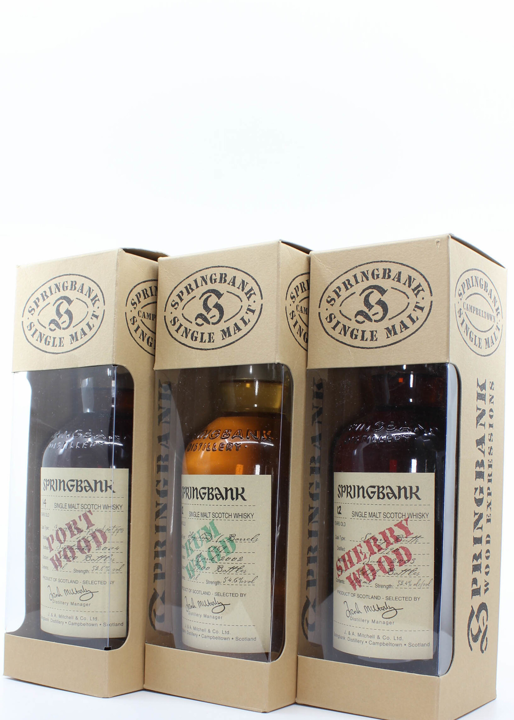 Springbank Full Set Springbank Wood Expression Collection - Hazelburn Longmorn - 16 bottles total