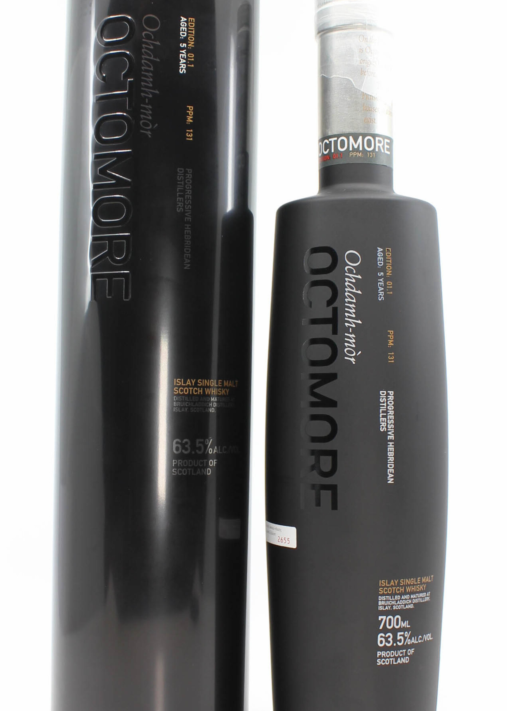 Bruichladdich Octomore Edition 01.1 Bruichladdich 5 Years Old 2002 2008 Ochdamh-mor PPM: 131 63.5%