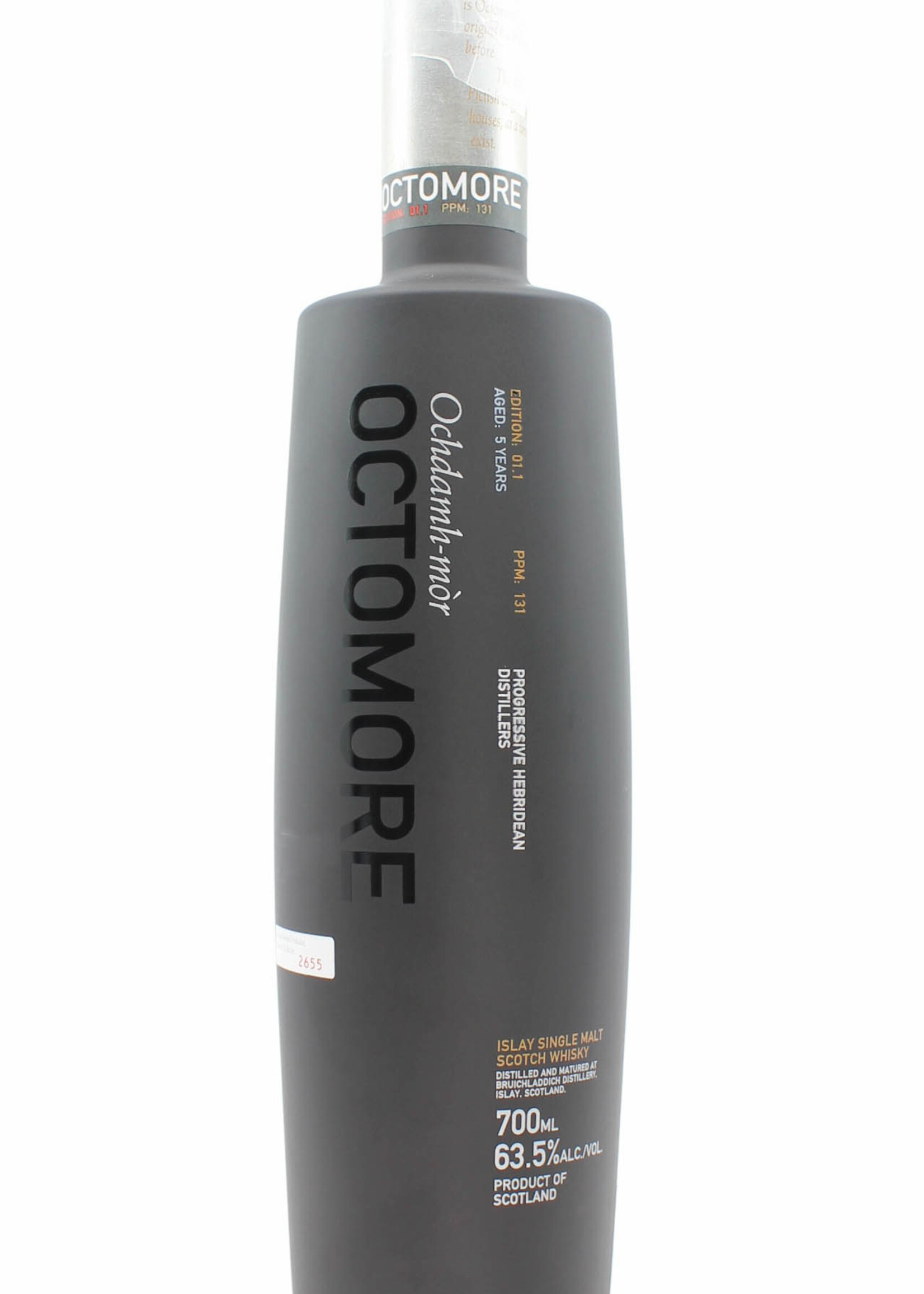 Bruichladdich Octomore Edition 01.1 Bruichladdich 5 Years Old 2002 2008 Ochdamh-mor PPM: 131 63.5%