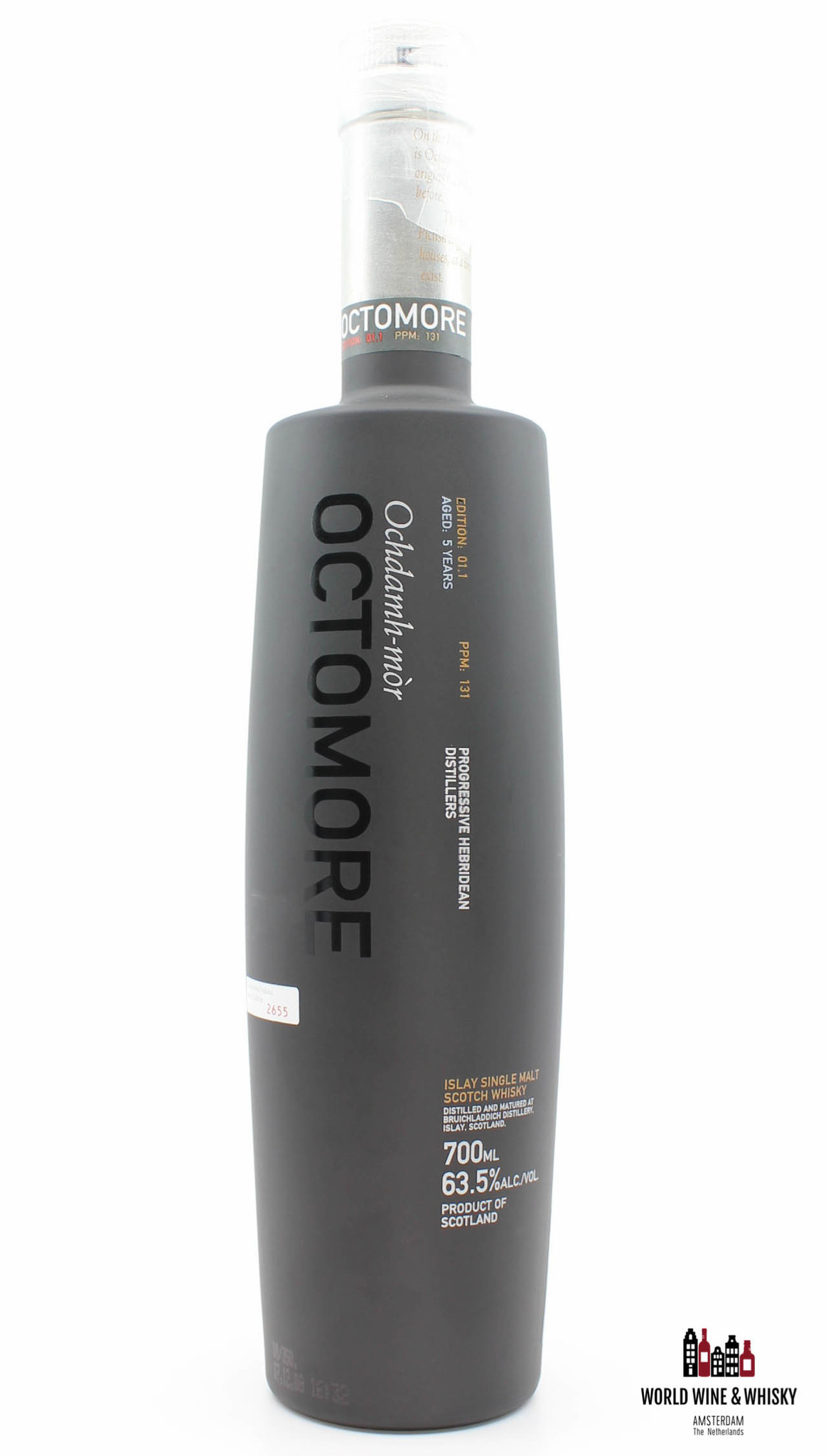 Bruichladdich Octomore Edition 01.1 Bruichladdich 5 Years Old 2002 2008 Ochdamh-mor PPM: 131 63.5%