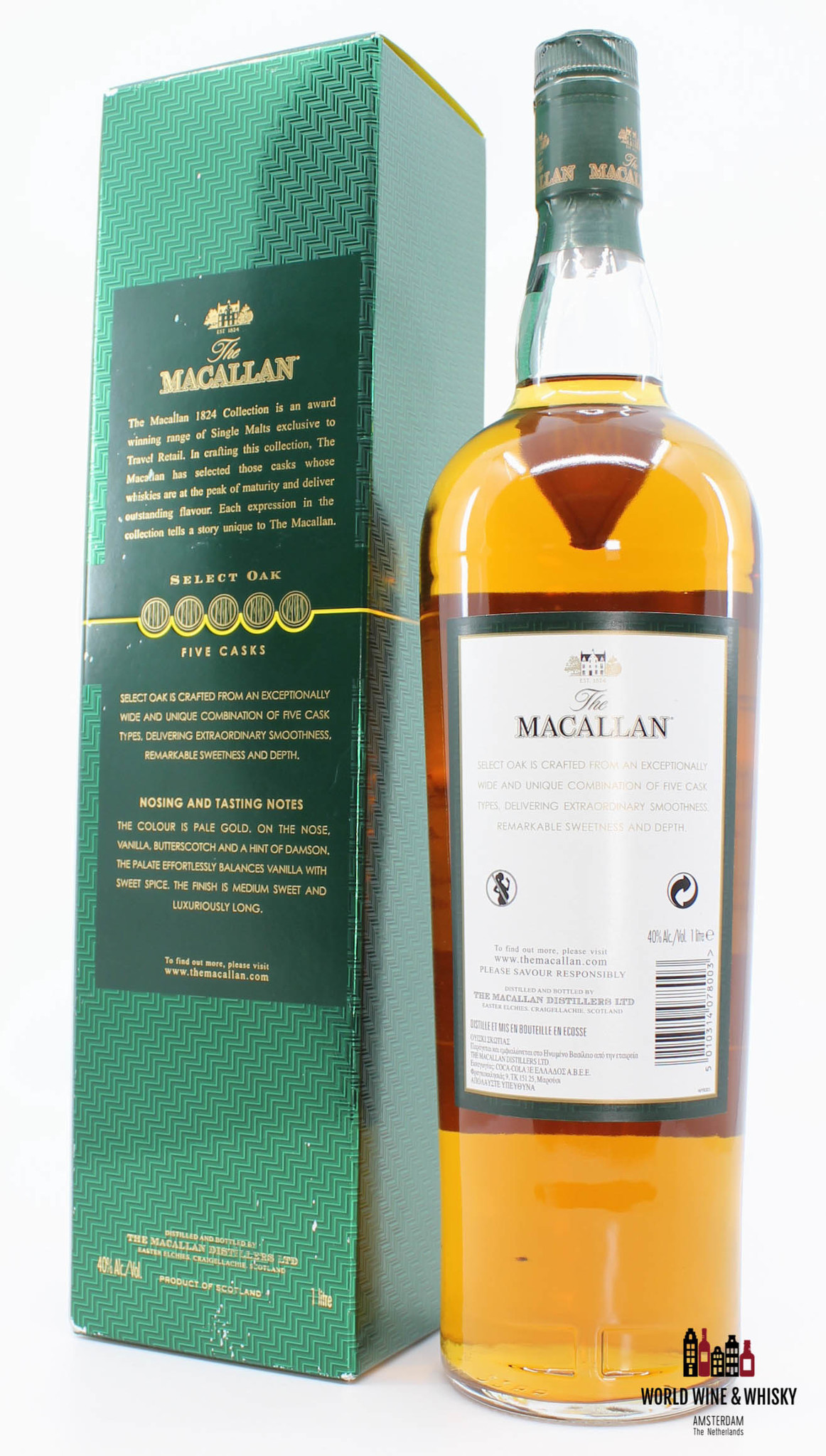 The Macallan Select Oak The 1824 Collection 40 1 Litre World Wine Whisky