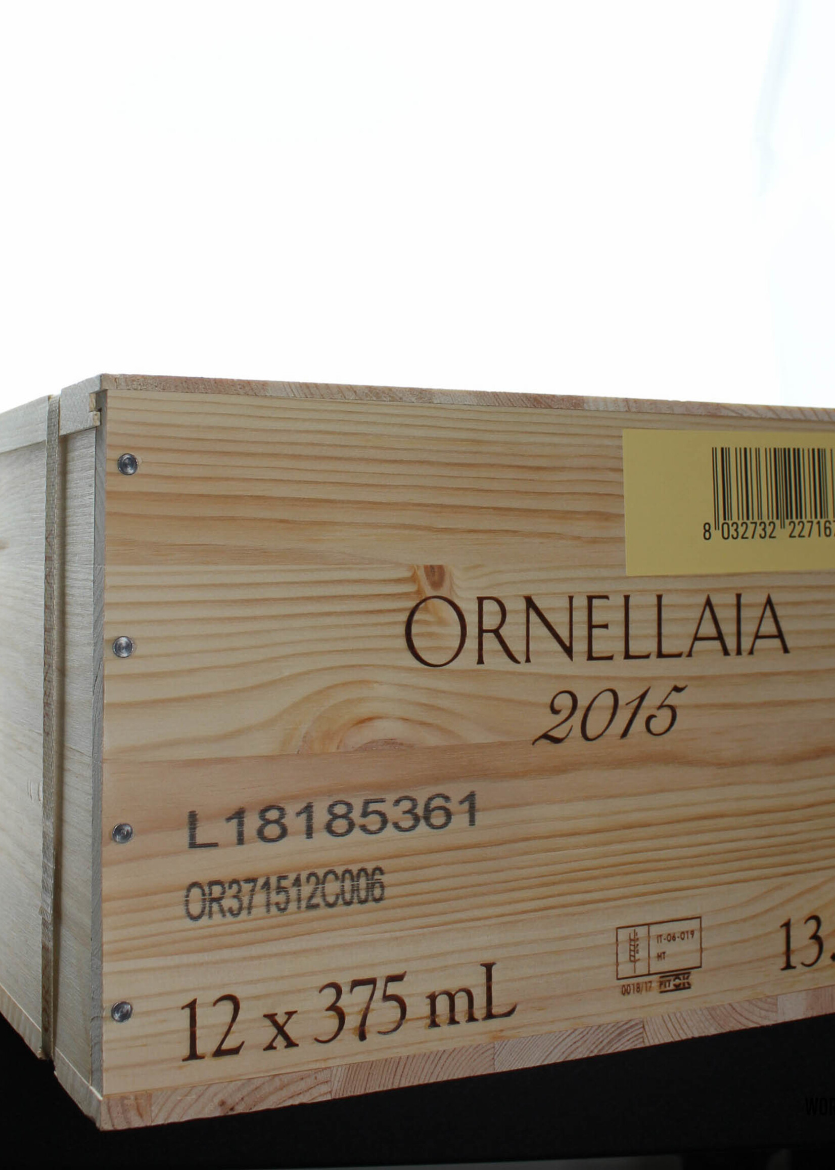 Ornellaia 12x Ornellaia Bolgheri Superiore 2015 (IL Carisma) in OWC 375ml