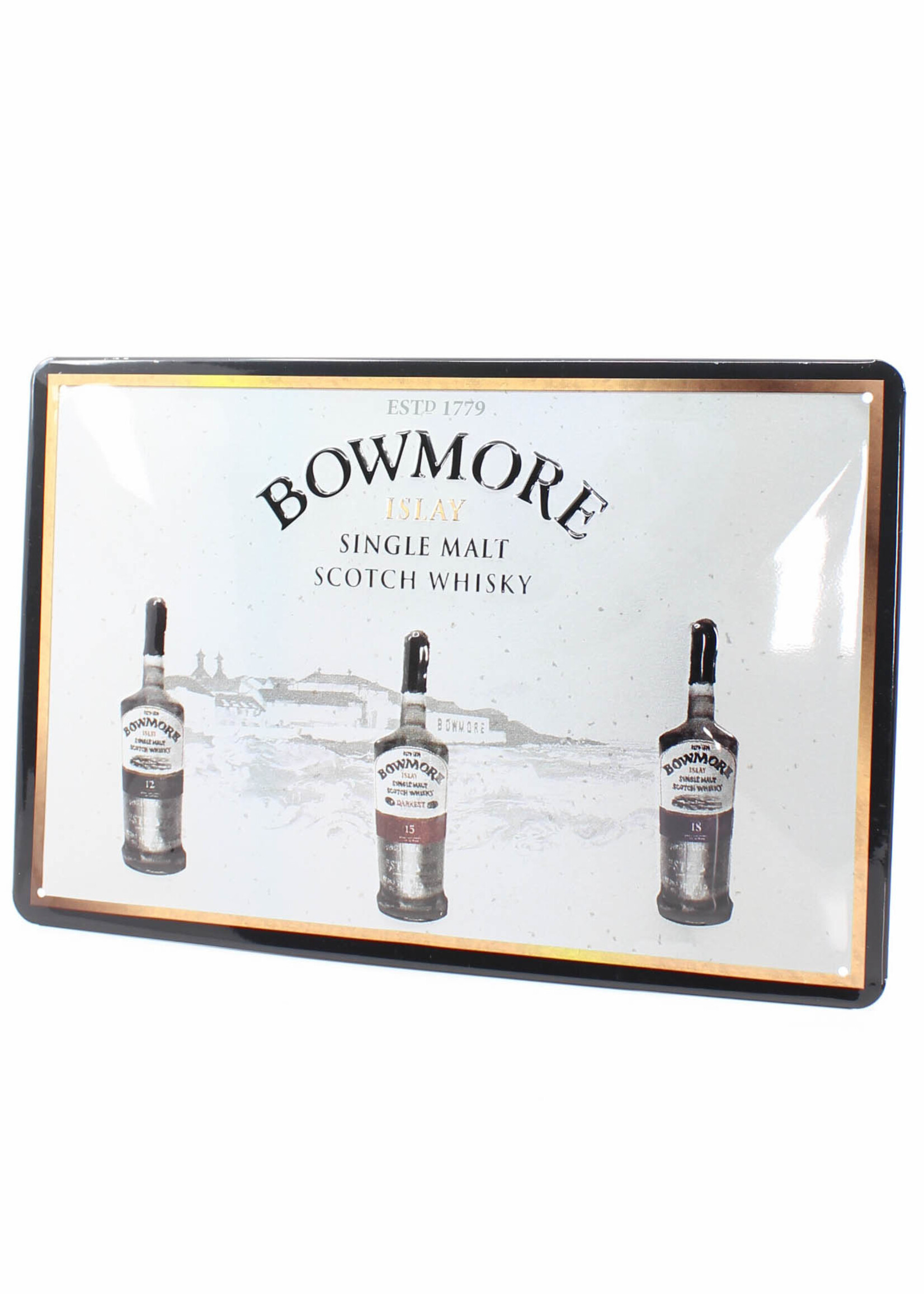 Bowmore Iron Bowmore billboard plate - Islay Single Malt Scotch Whisky 12, 15, 18 Years Old