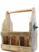 Giftbox Handmade wooden beer/wine crate (for 6 bottles)