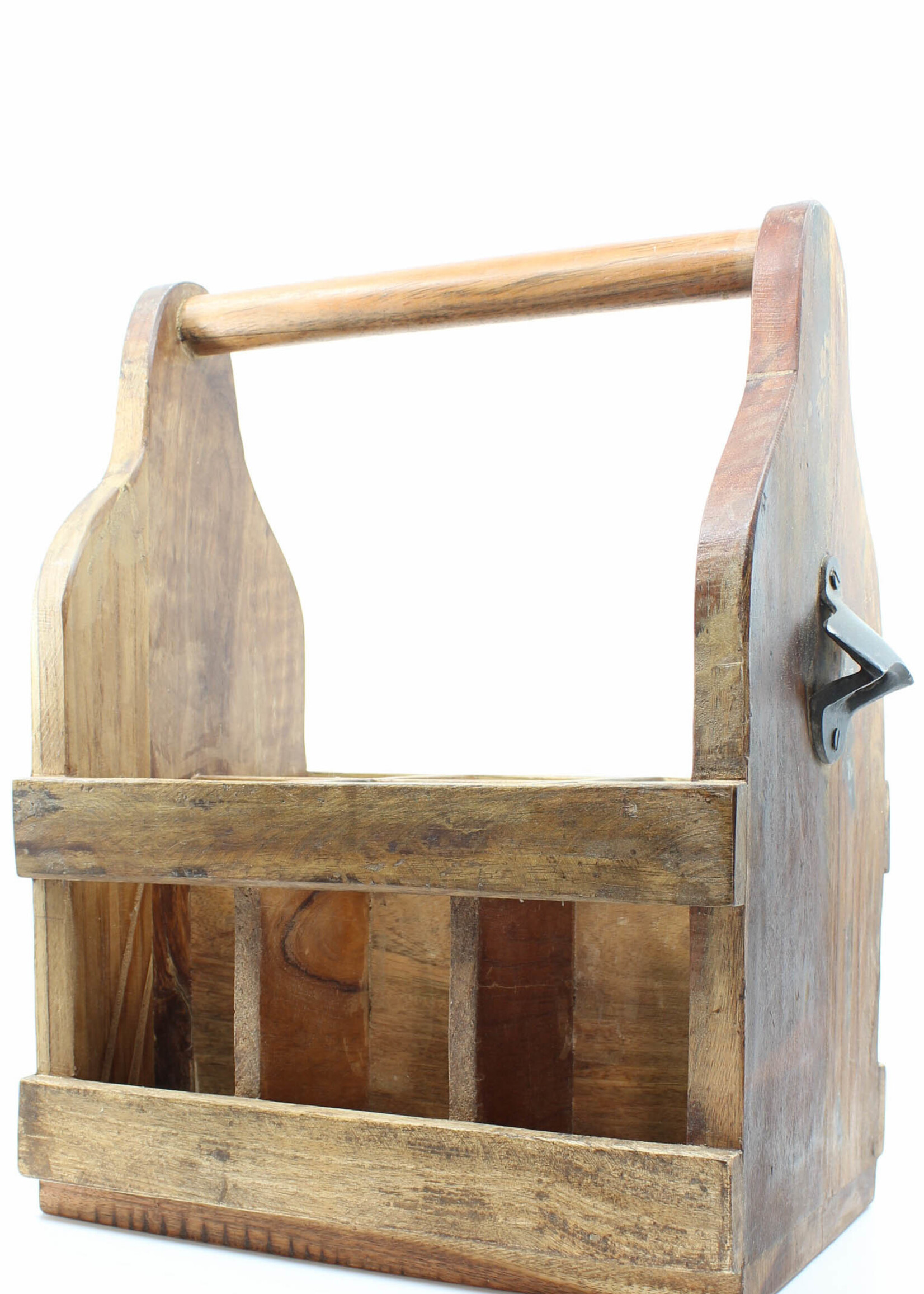 Giftbox Handmade wooden beer/wine crate (for 6 bottles)